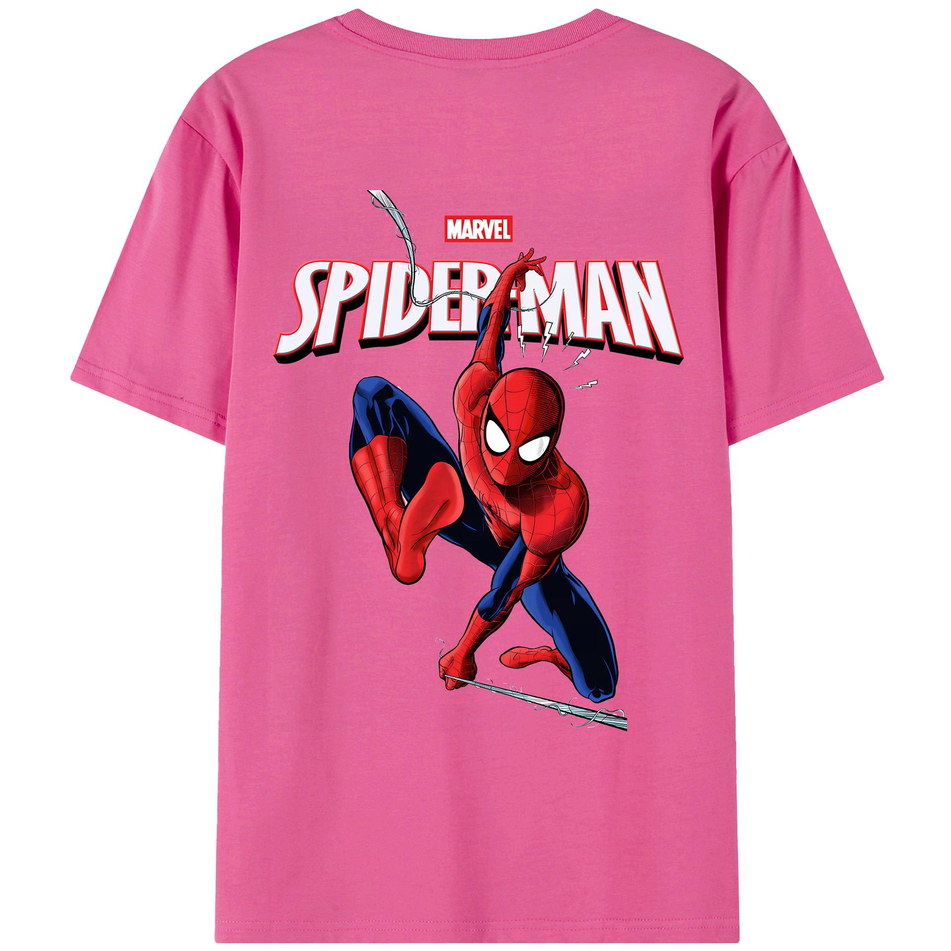 （画像用） Spider Man スパイダーマン レディース半袖Tシャツ(バックプリント)