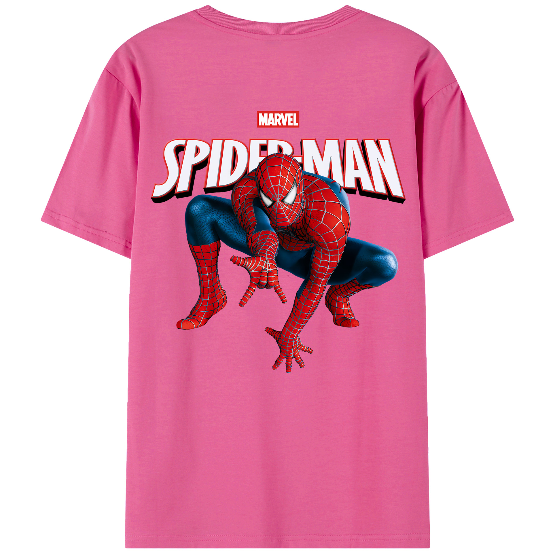 （画像用） Spider Man スパイダーマン レディース半袖Tシャツ(バックプリント)
