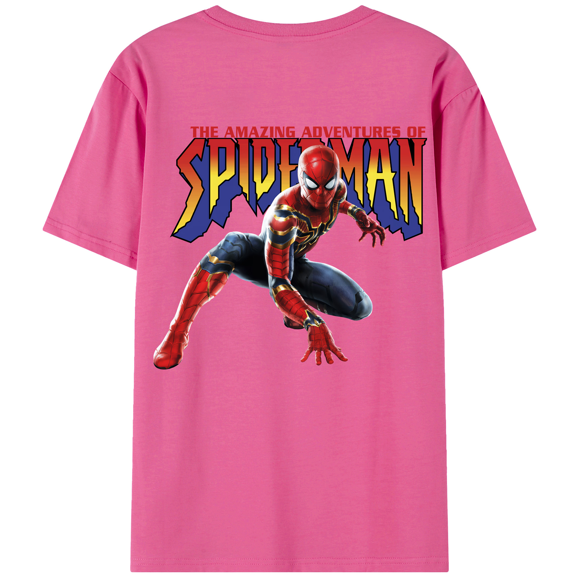 （画像用） Spider Man スパイダーマン レディース半袖Tシャツ(バックプリント)