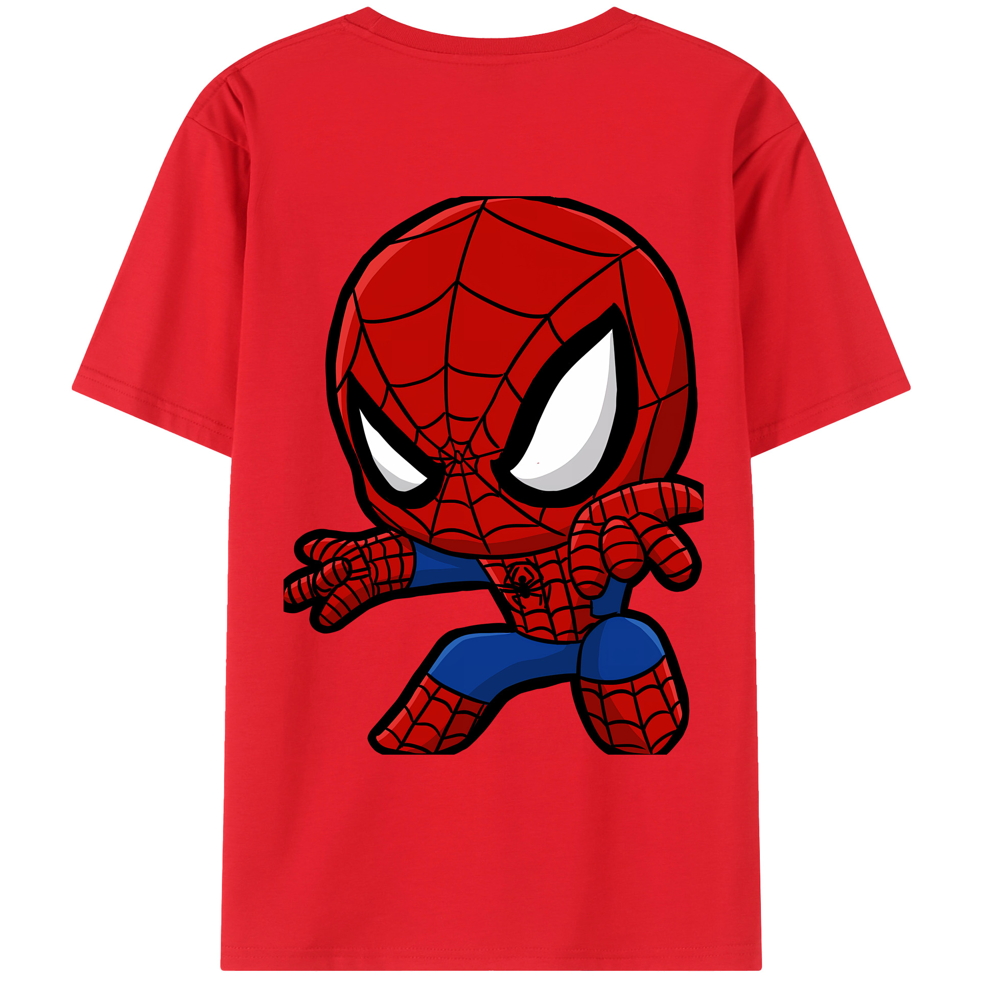 Spider Man スパイダーマン レディース半袖Tシャツ(バックプリント)