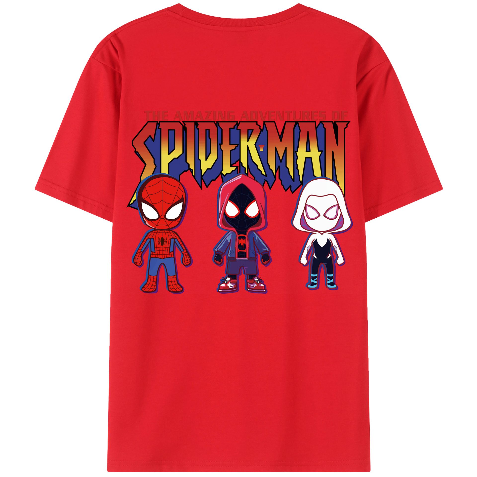 （画像用） Spider Man スパイダーマン レディース半袖Tシャツ(バックプリント)