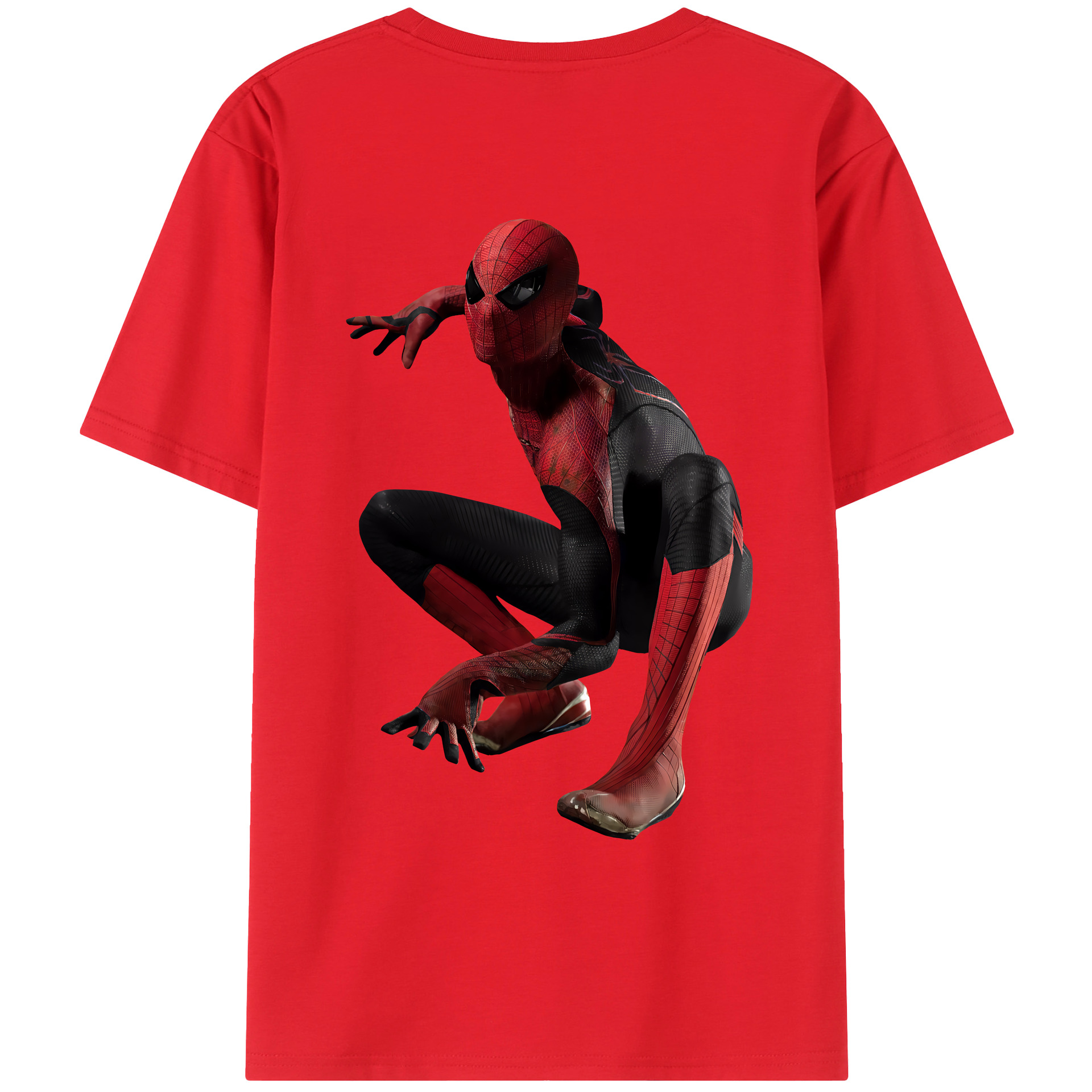 Spider Man スパイダーマン レディース半袖Tシャツ(バックプリント)