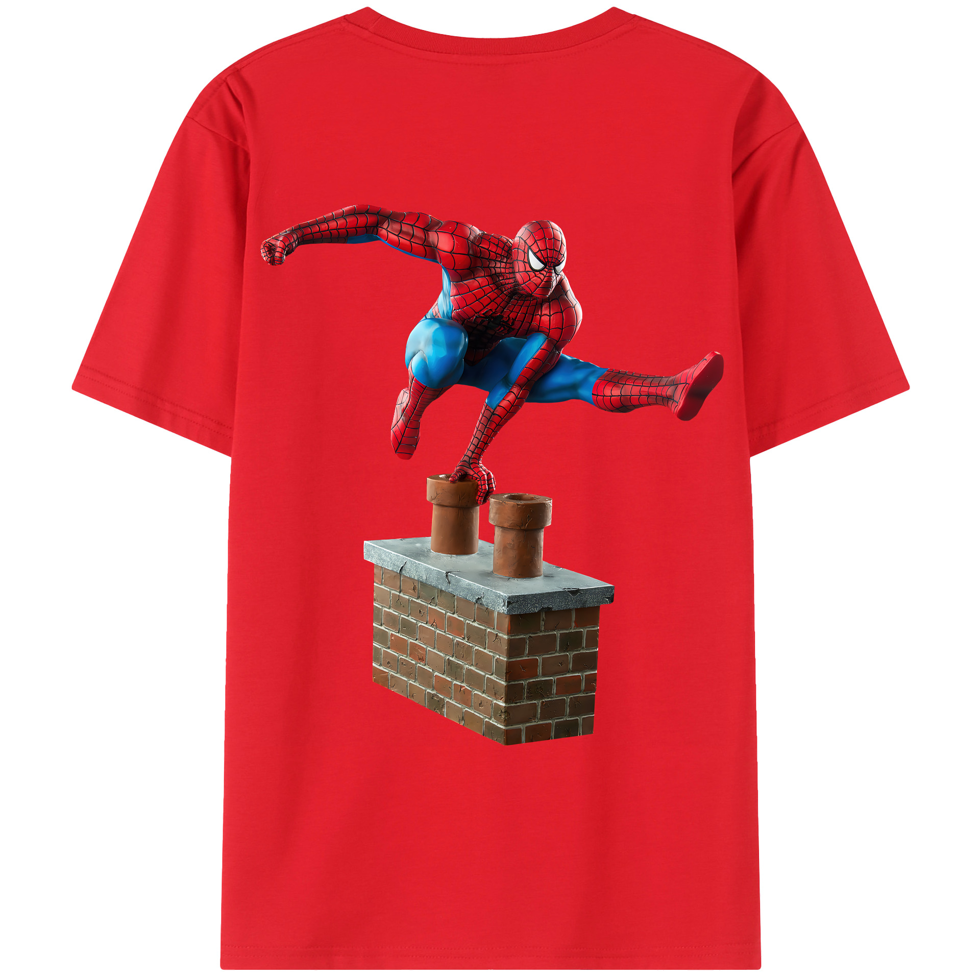 （画像用） Spider Man スパイダーマン レディース半袖Tシャツ(バックプリント)