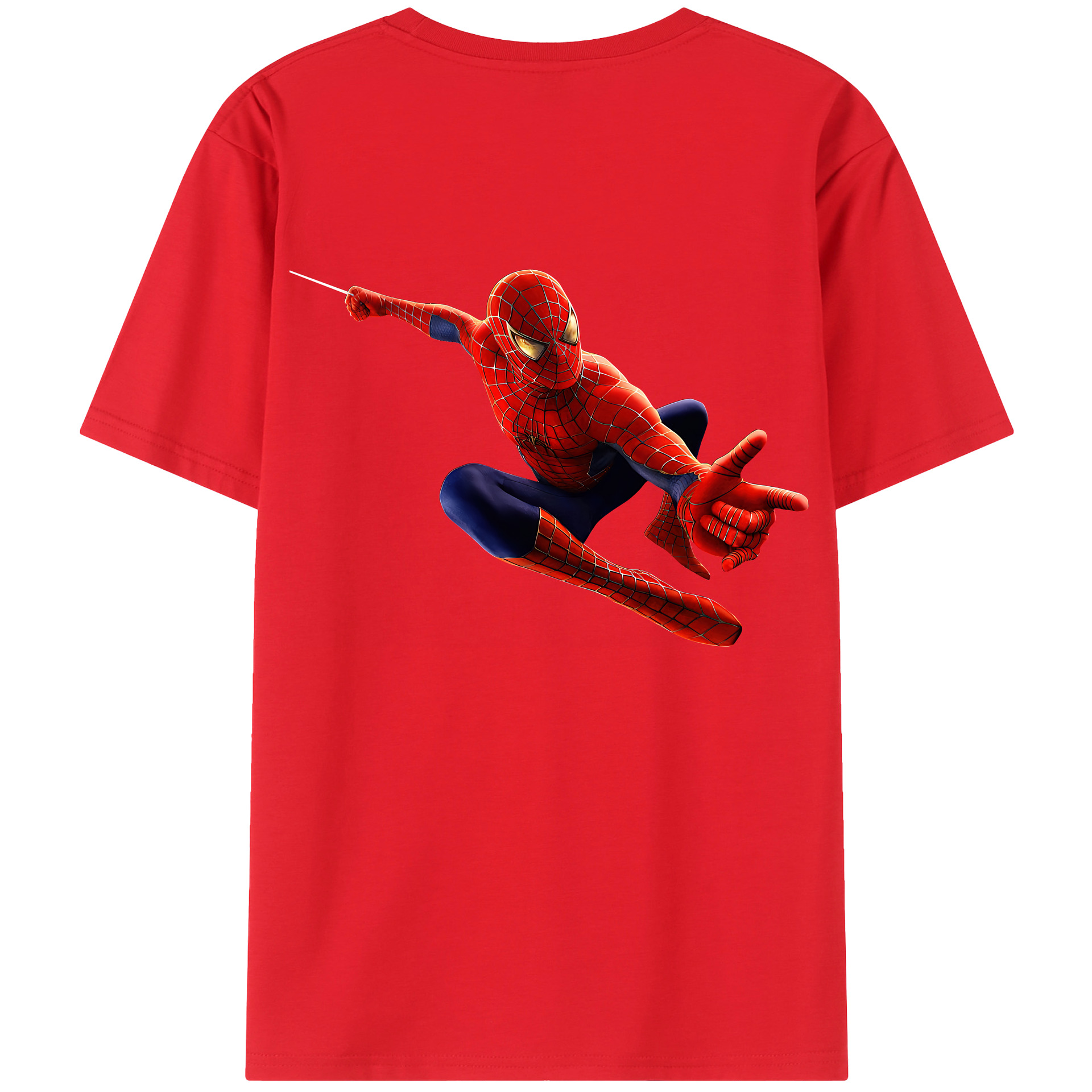 （画像用） Spider Man スパイダーマン レディース半袖Tシャツ(バックプリント)