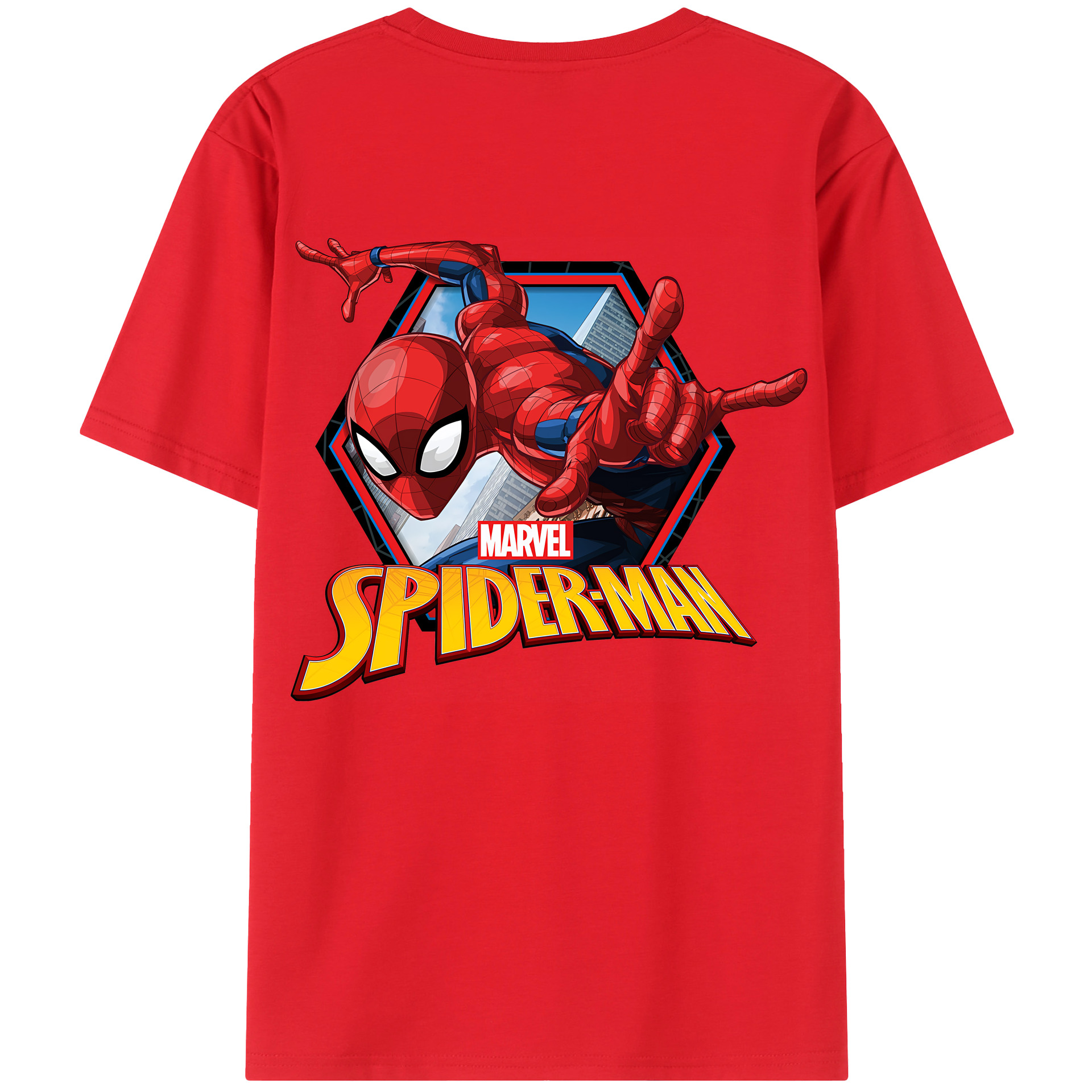 （画像用） Spider Man スパイダーマン レディース半袖Tシャツ(バックプリント)
