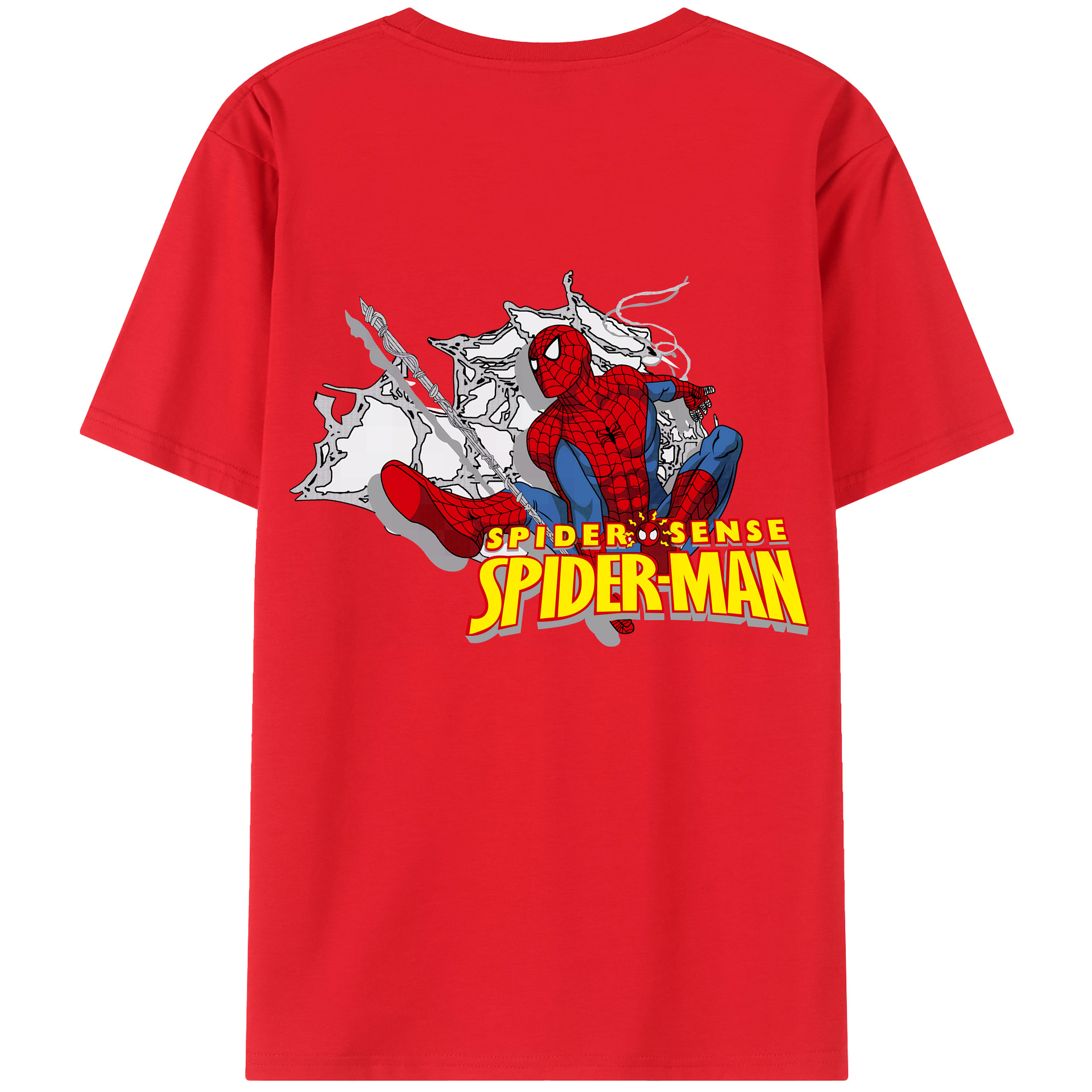 （画像用） Spider Man スパイダーマン レディース半袖Tシャツ(バックプリント)
