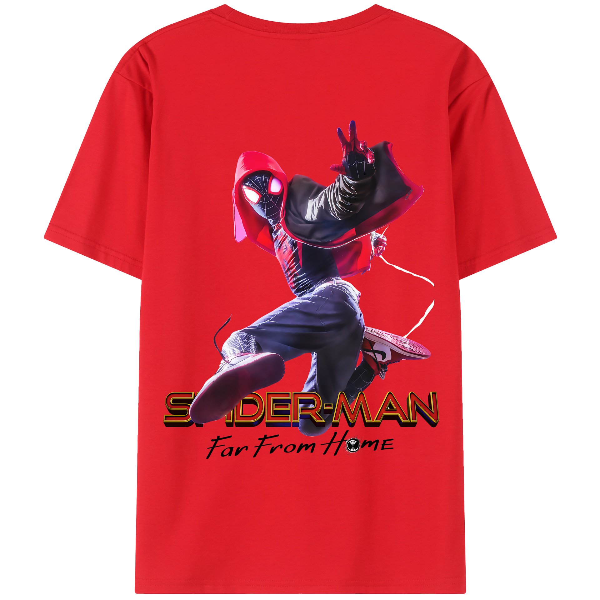 （画像用） Spider Man スパイダーマン レディース半袖Tシャツ(バックプリント)