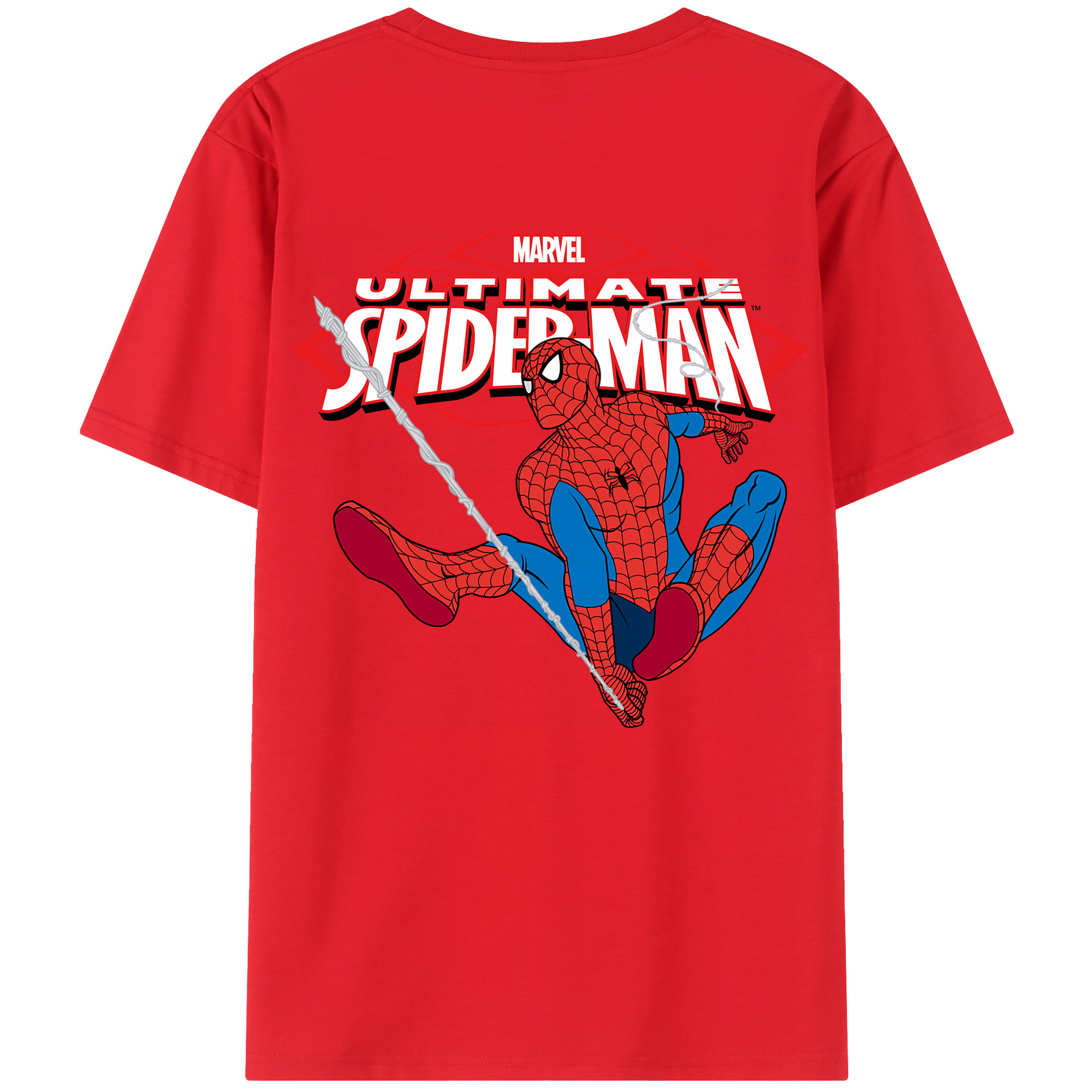 （画像用） Spider Man スパイダーマン レディース半袖Tシャツ(バックプリント)