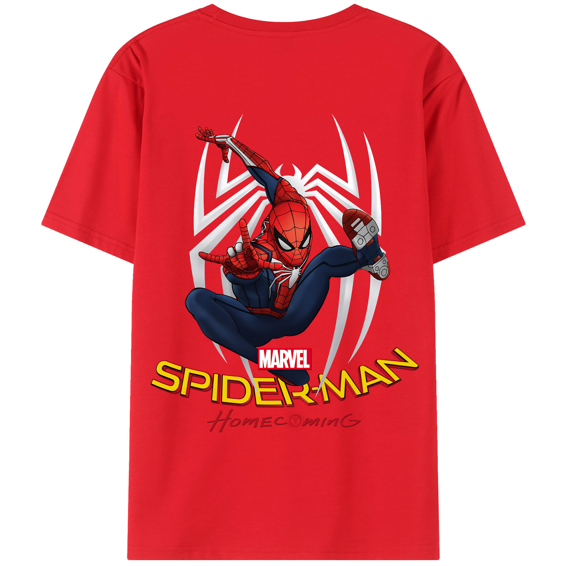 （画像用） Spider Man スパイダーマン レディース半袖Tシャツ(バックプリント)