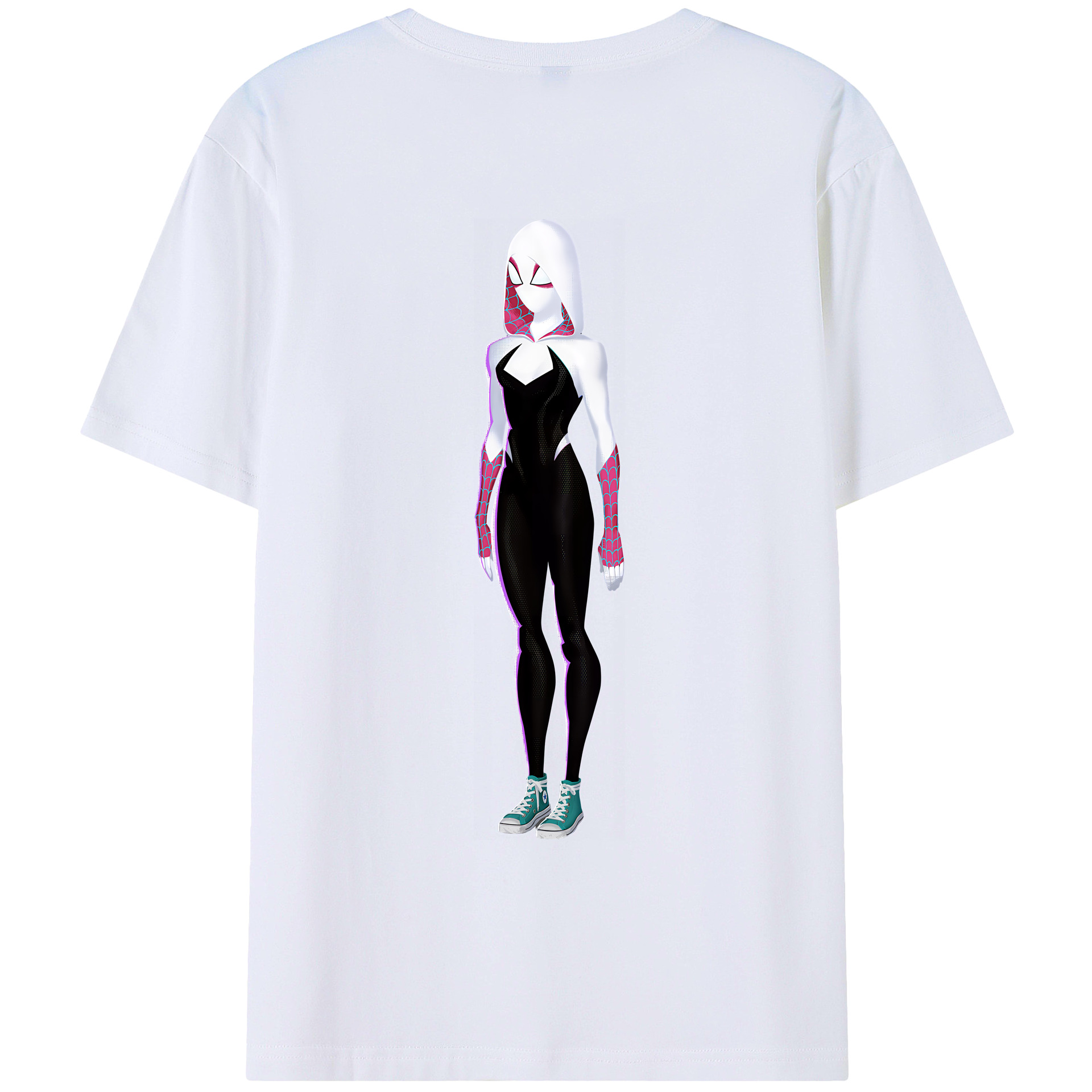 （画像用） Spider Man スパイダーマン レディース半袖Tシャツ(バックプリント)