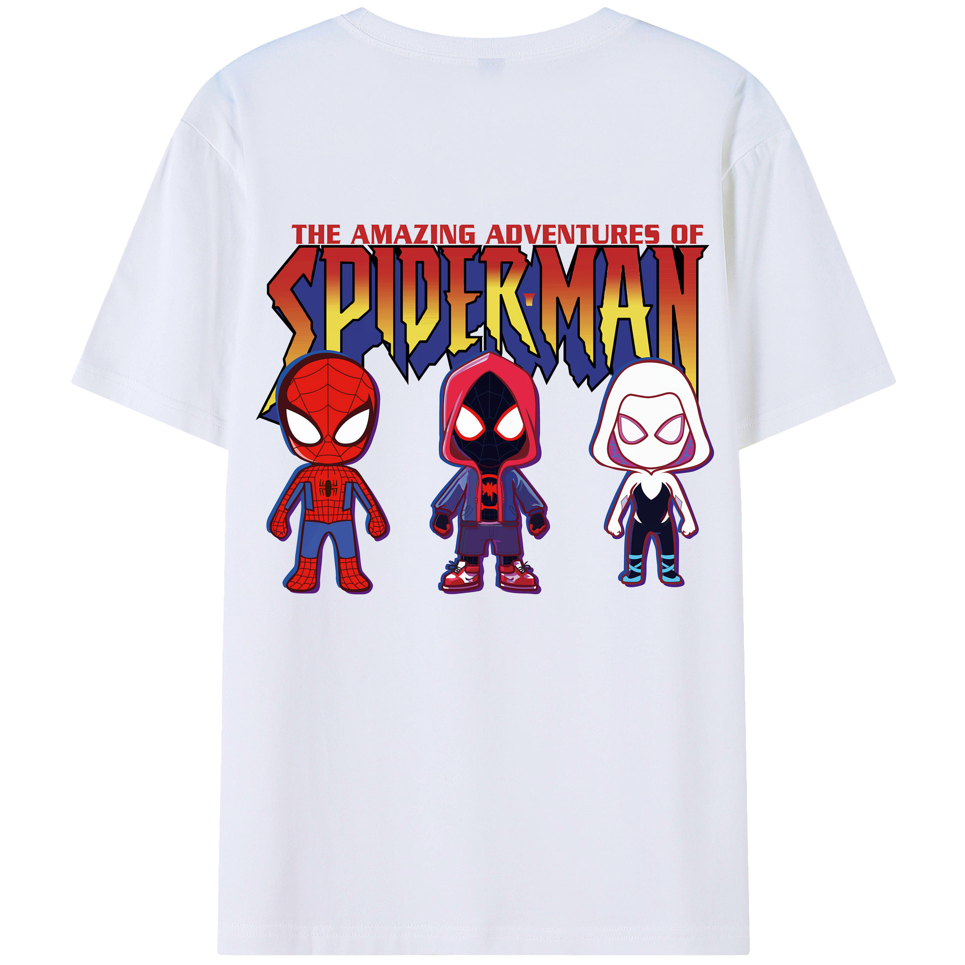 （画像用） Spider Man スパイダーマン レディース半袖Tシャツ(バックプリント)