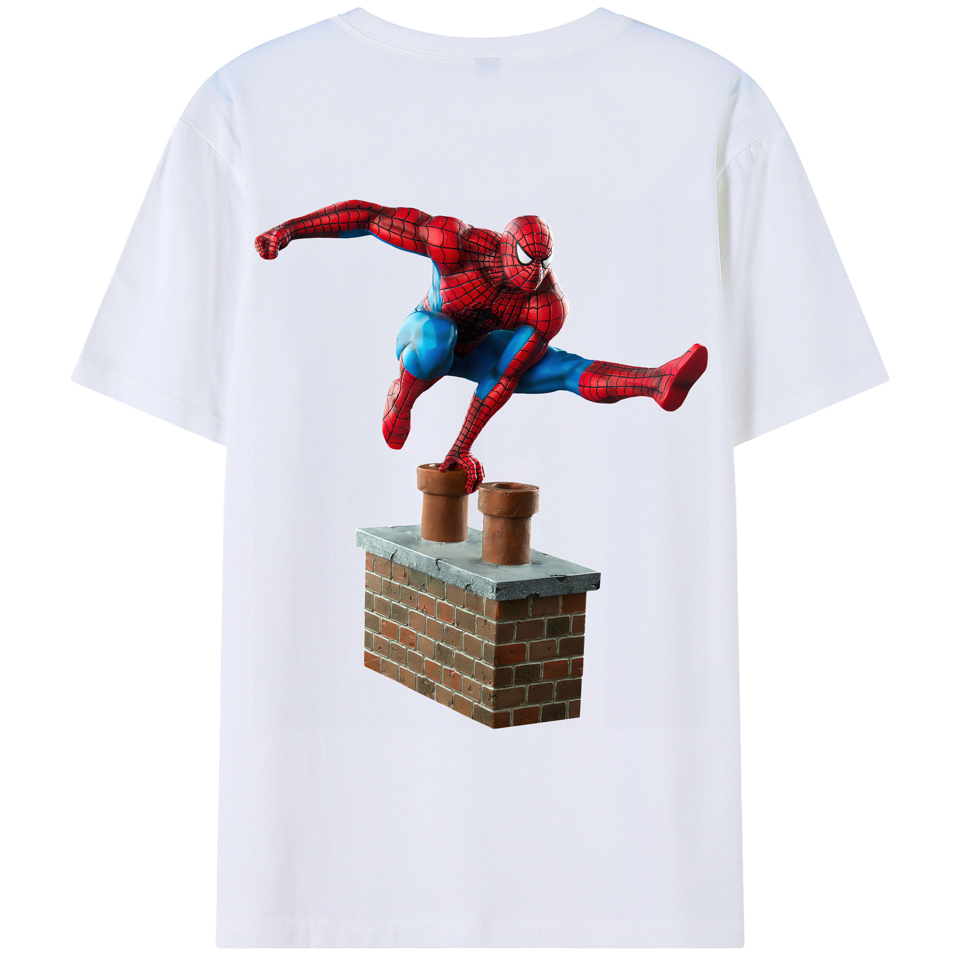 （画像用） Spider Man スパイダーマン レディース半袖Tシャツ(バックプリント)