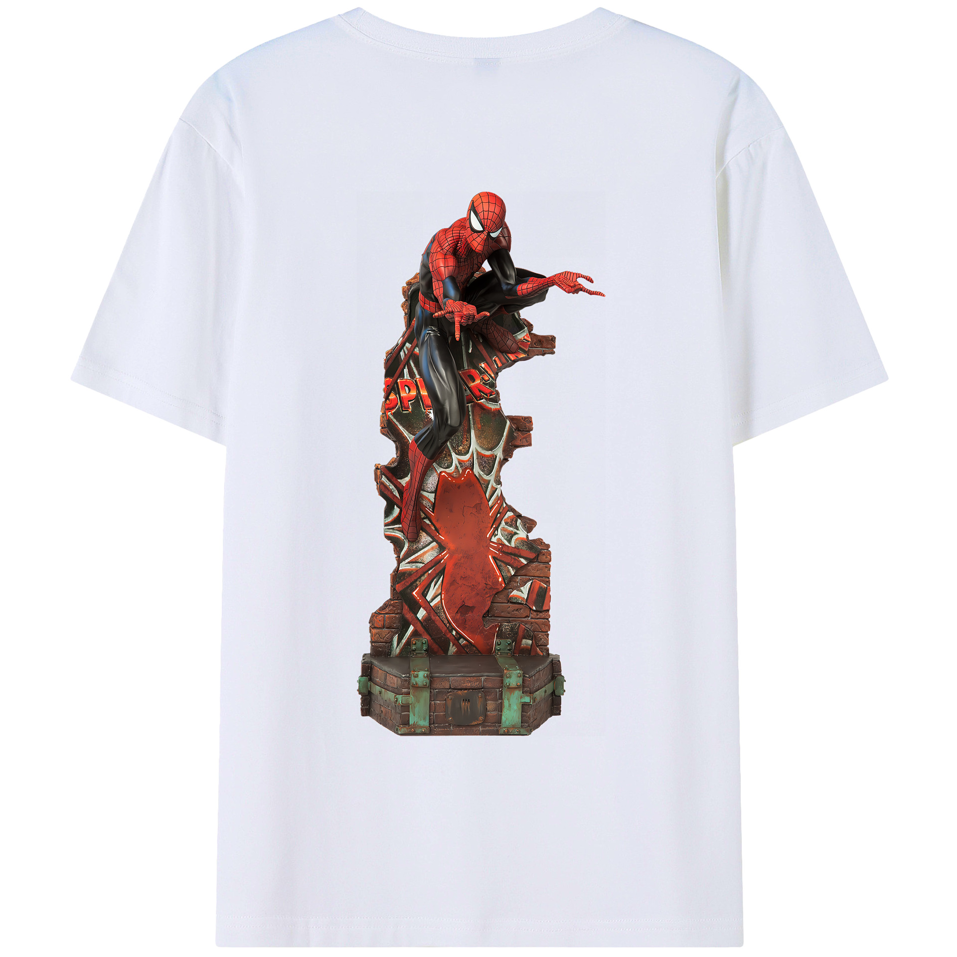 （画像用） Spider Man スパイダーマン レディース半袖Tシャツ(バックプリント)
