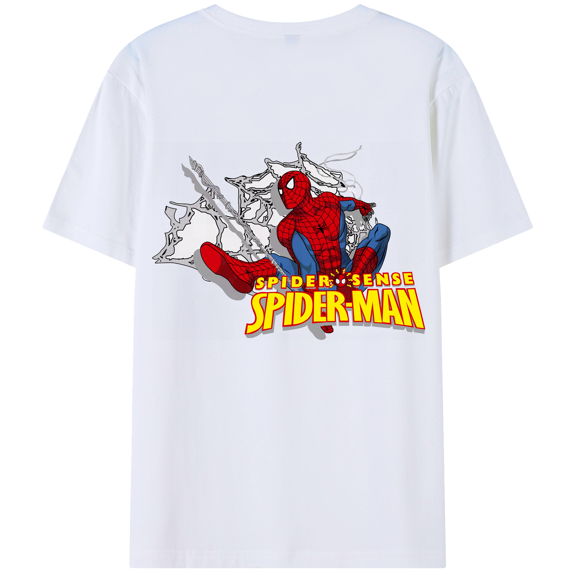 （画像用） Spider Man スパイダーマン レディース半袖Tシャツ(バックプリント)