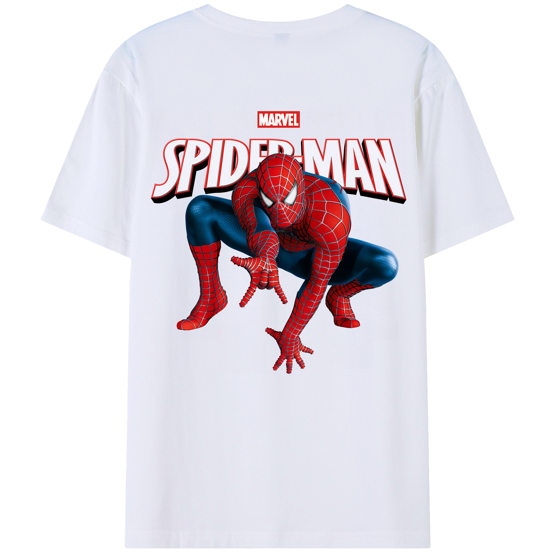 （画像用） Spider Man スパイダーマン レディース半袖Tシャツ(バックプリント)