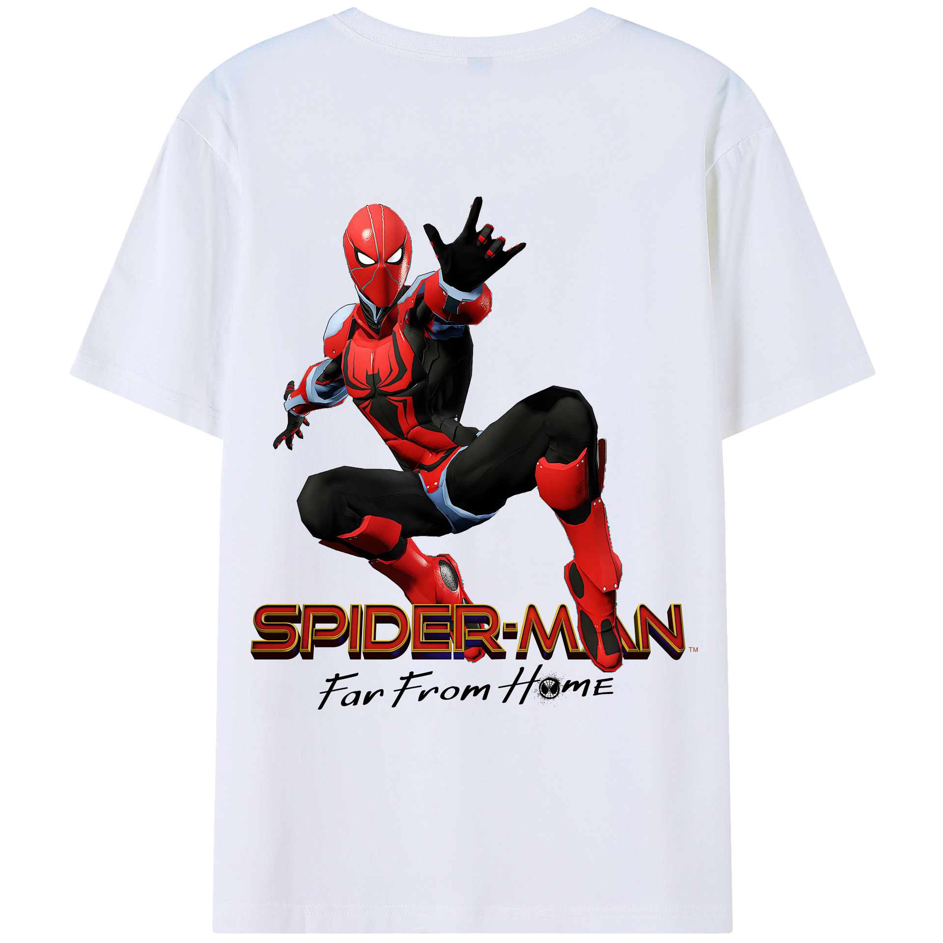 （画像用） Spider Man スパイダーマン レディース半袖Tシャツ(バックプリント)