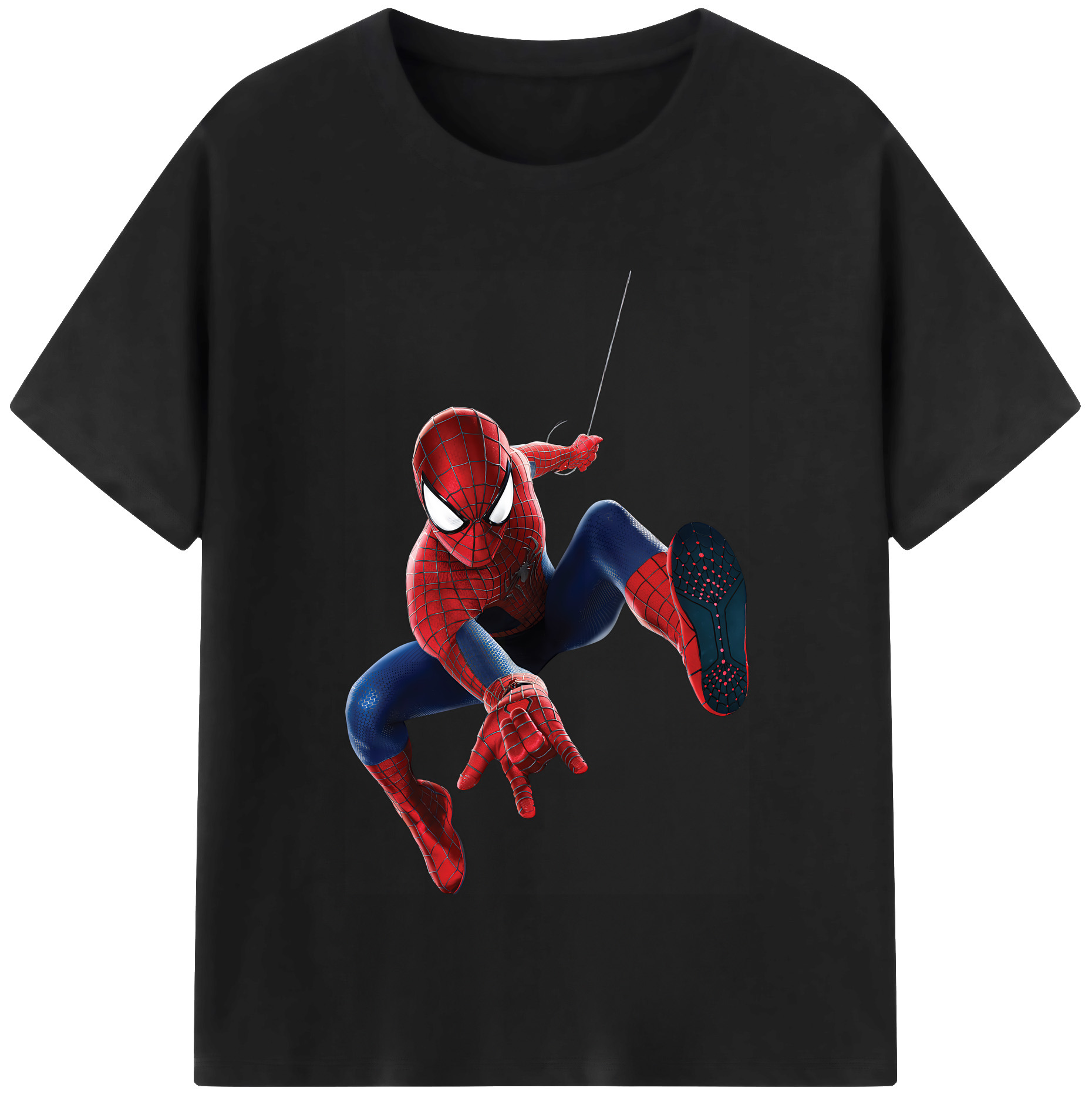 （画像用） Spider Man スパイダーマン レディースカジュアルプリントTシャツ（綿100％）