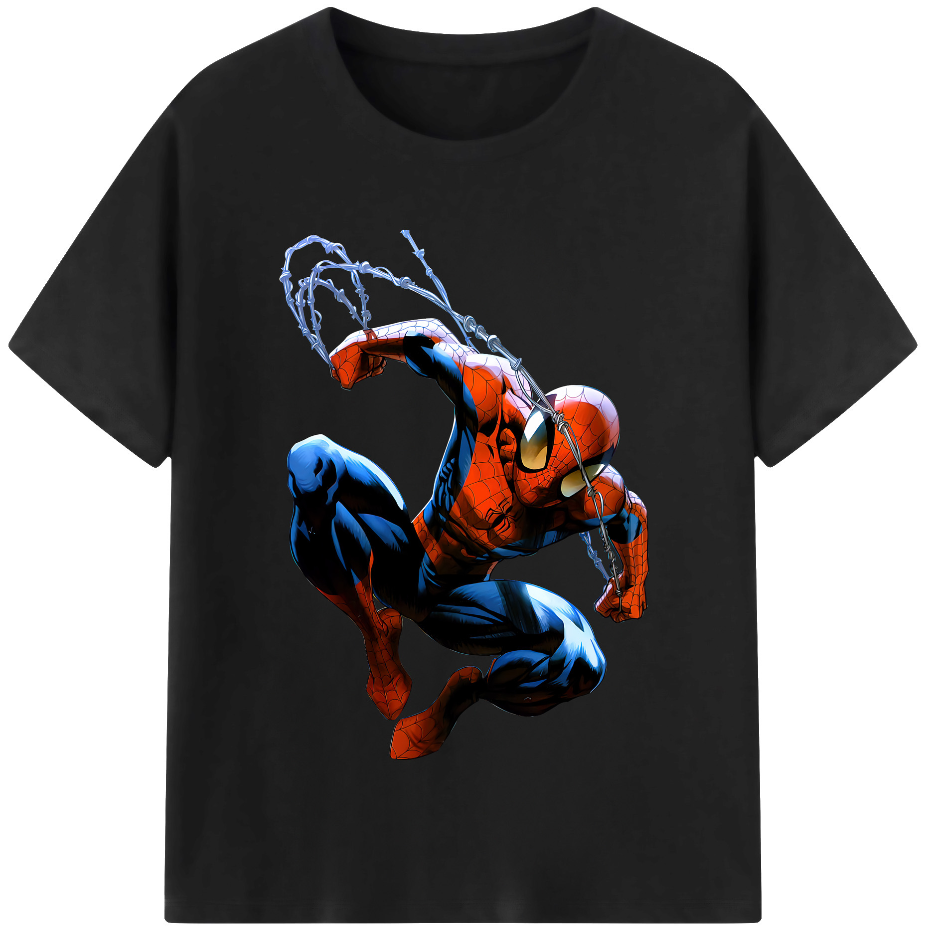 （画像用） Spider Man スパイダーマン レディースカジュアルプリントTシャツ（綿100％）