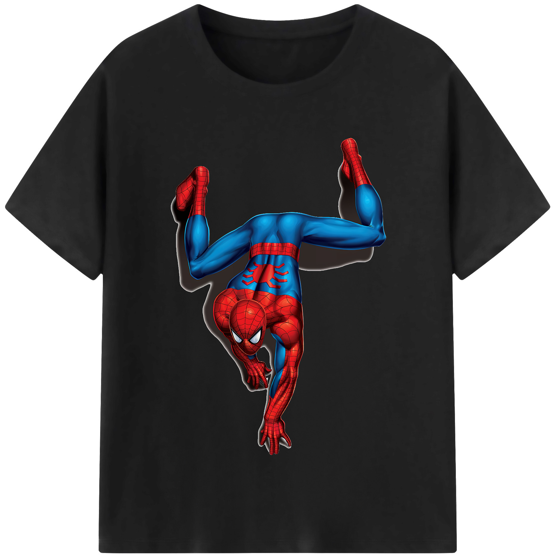 Spider Man スパイダーマン レディースカジュアルプリントTシャツ（綿100％）