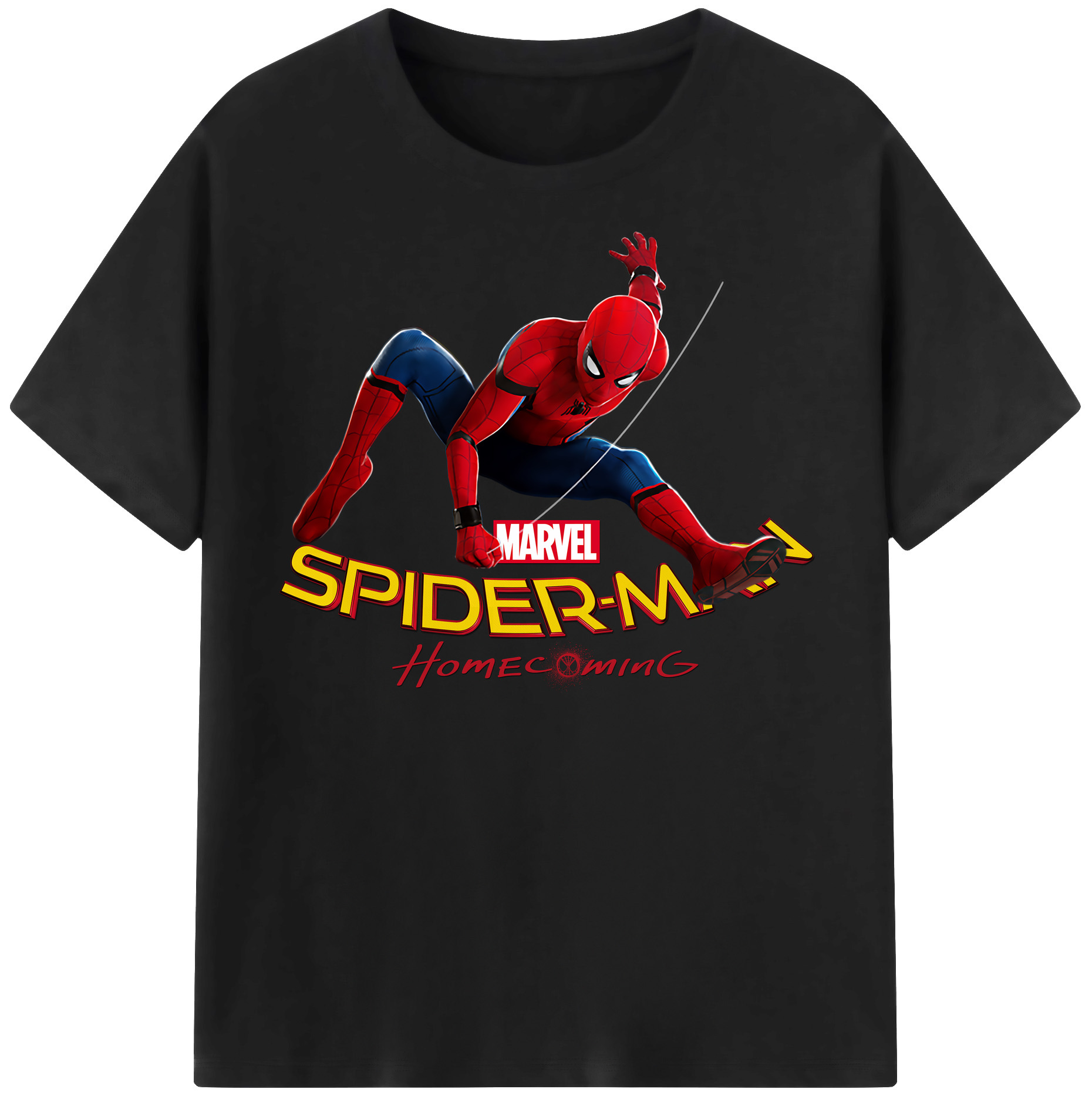 Spider Man スパイダーマン レディースカジュアルプリントTシャツ（綿100％）