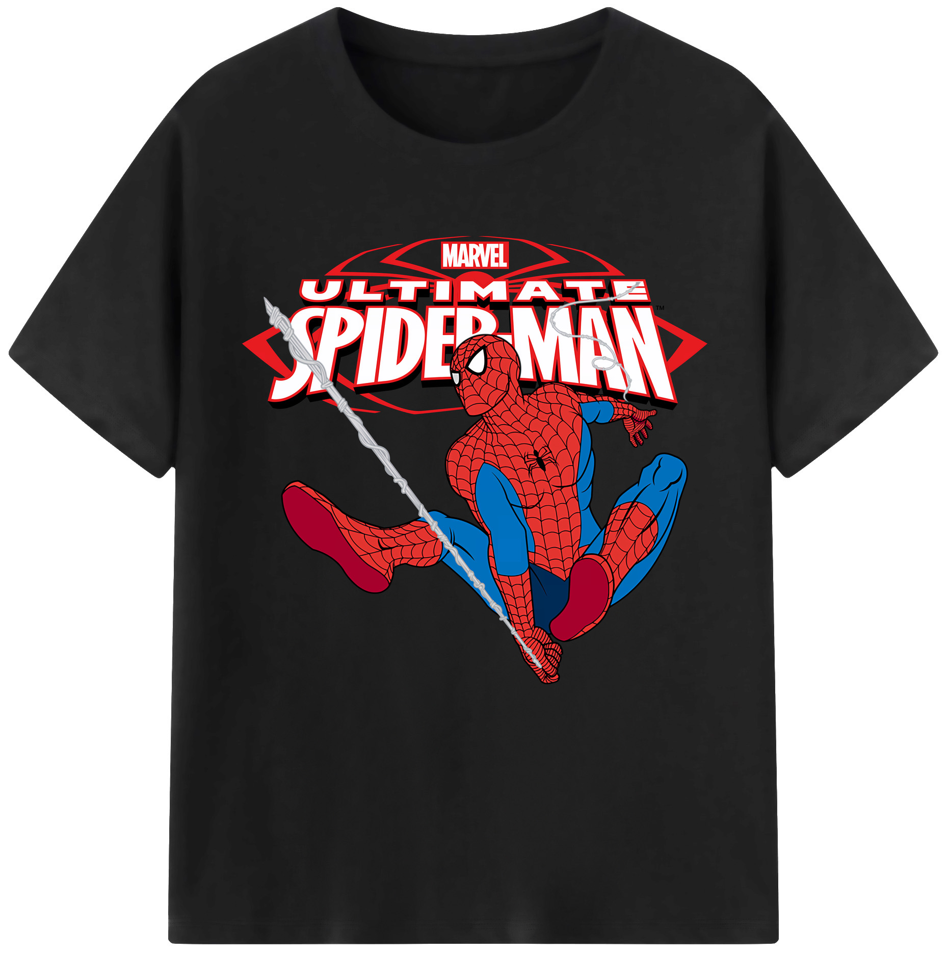 （画像用） Spider Man スパイダーマン レディースカジュアルプリントTシャツ（綿100％）