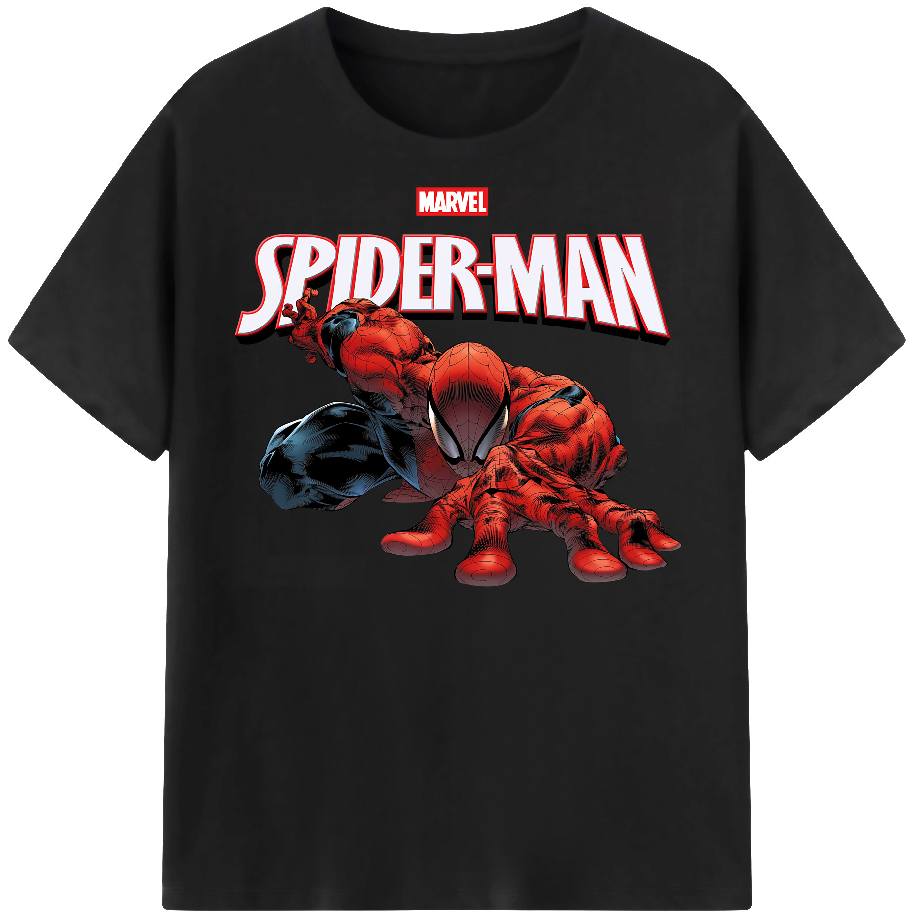 （画像用） Spider Man スパイダーマン レディースカジュアルプリントTシャツ（綿100％）