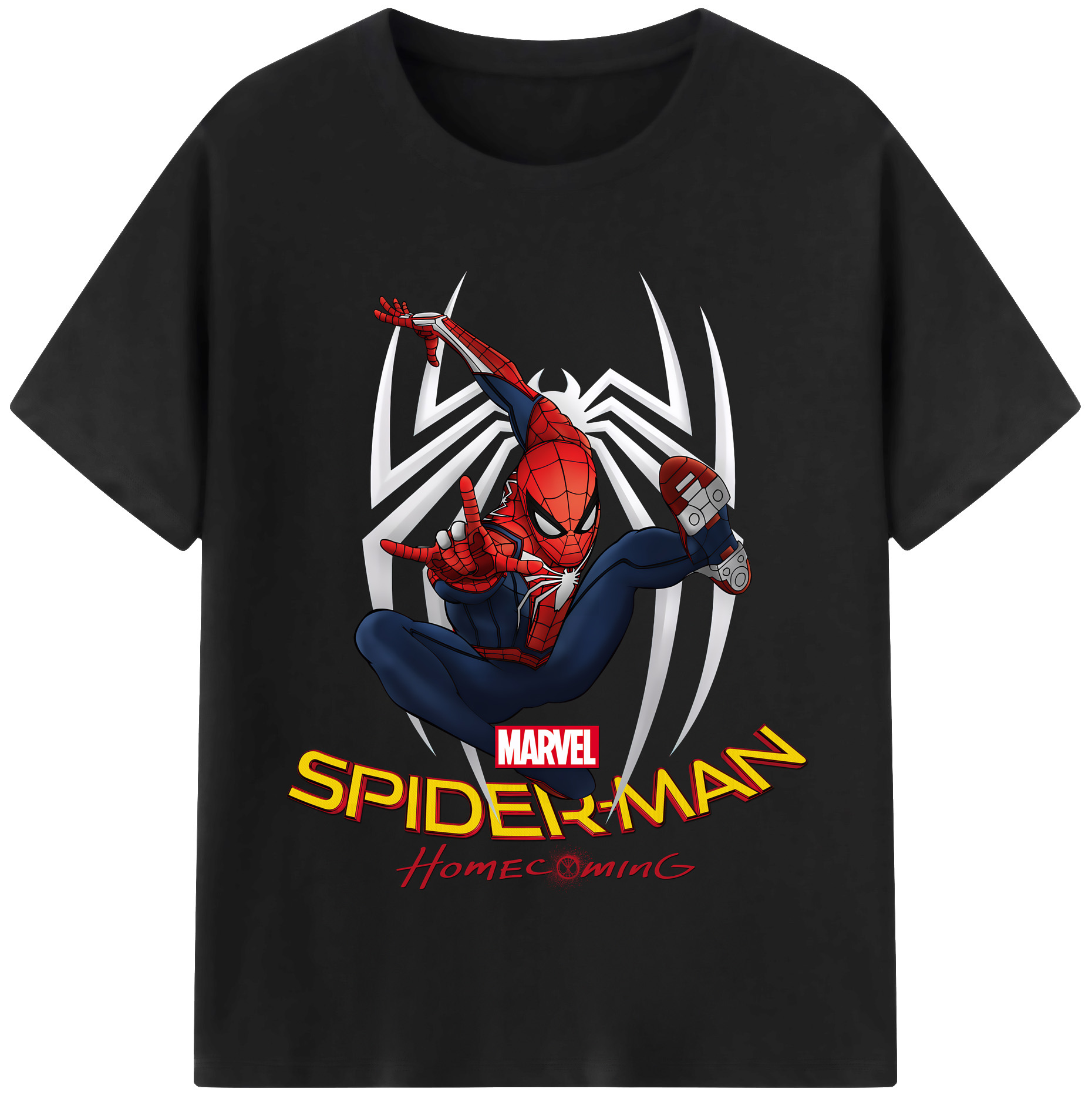 （画像用） Spider Man スパイダーマン レディースカジュアルプリントTシャツ（綿100％）