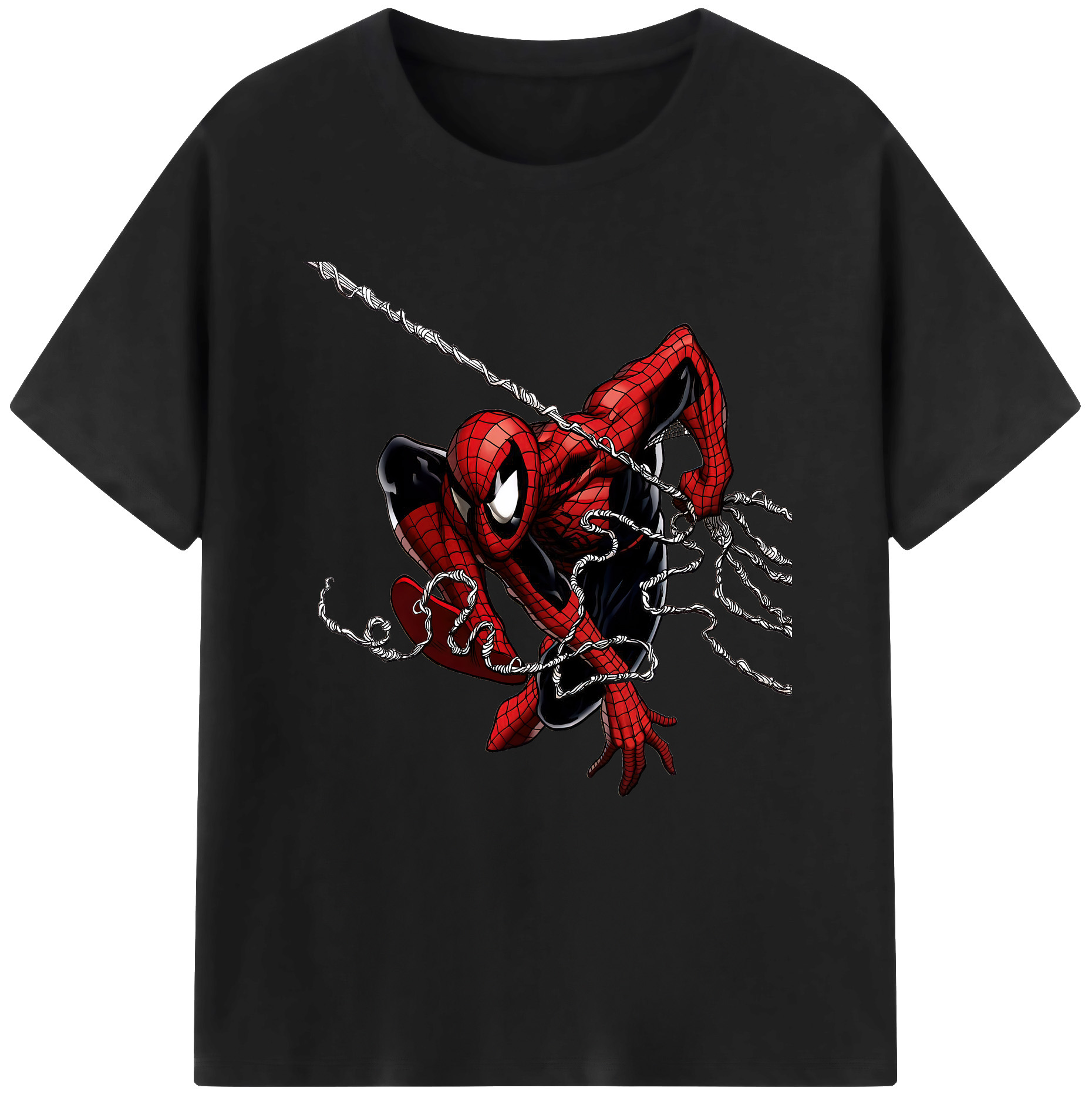 （画像用） Spider Man スパイダーマン レディースカジュアルプリントTシャツ（綿100％）