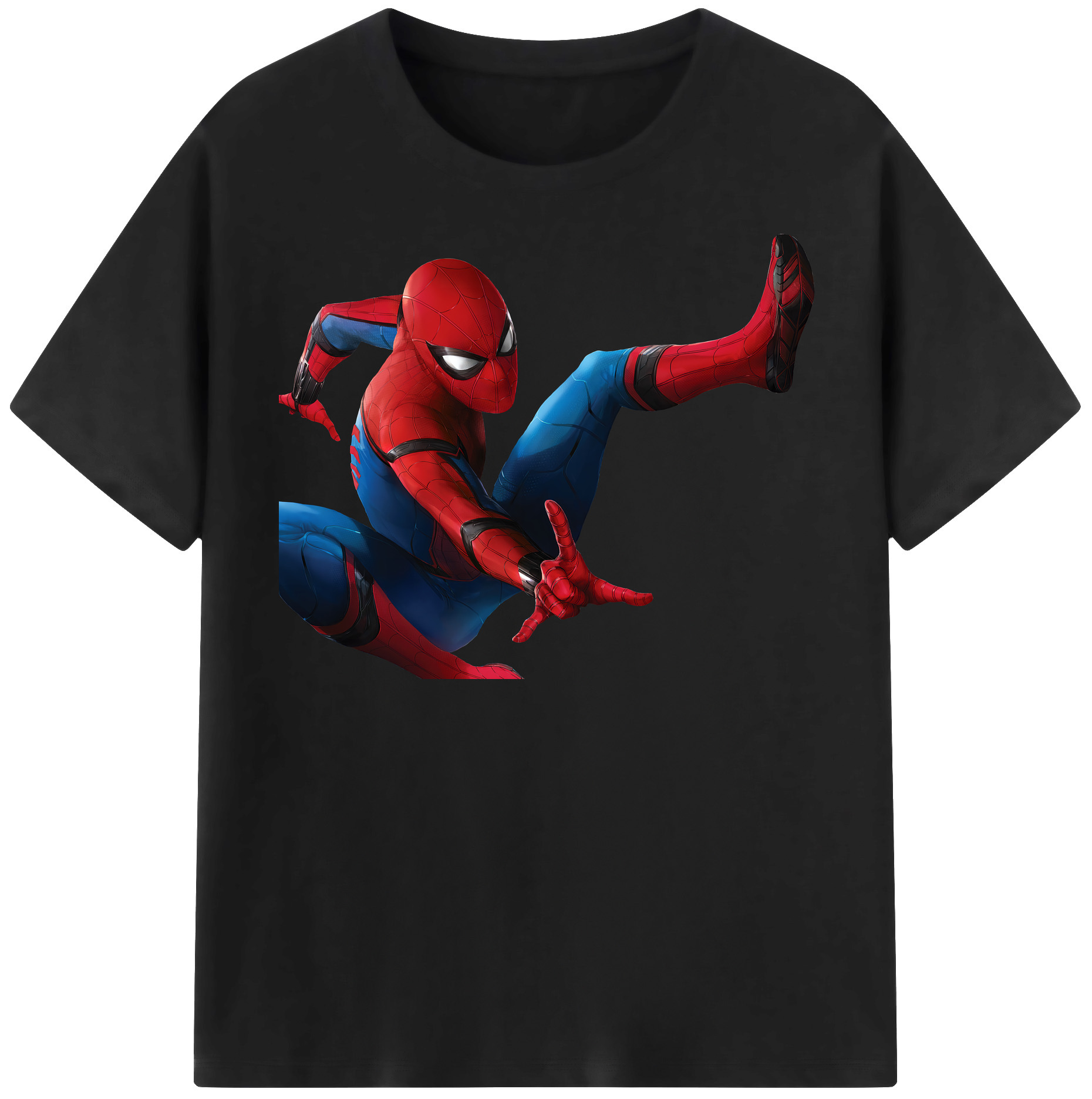 （画像用） Spider Man スパイダーマン レディースカジュアルプリントTシャツ（綿100％）