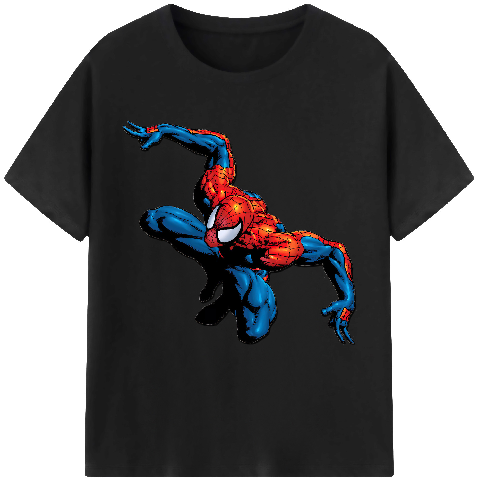 （画像用） Spider Man スパイダーマン レディースカジュアルプリントTシャツ（綿100％）