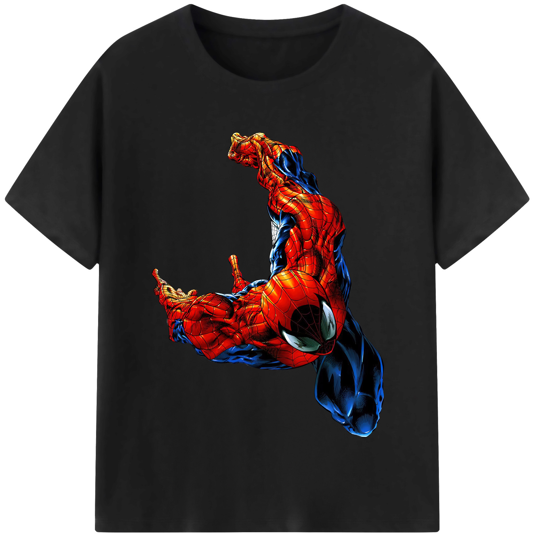 （画像用） Spider Man スパイダーマン レディースカジュアルプリントTシャツ（綿100％）