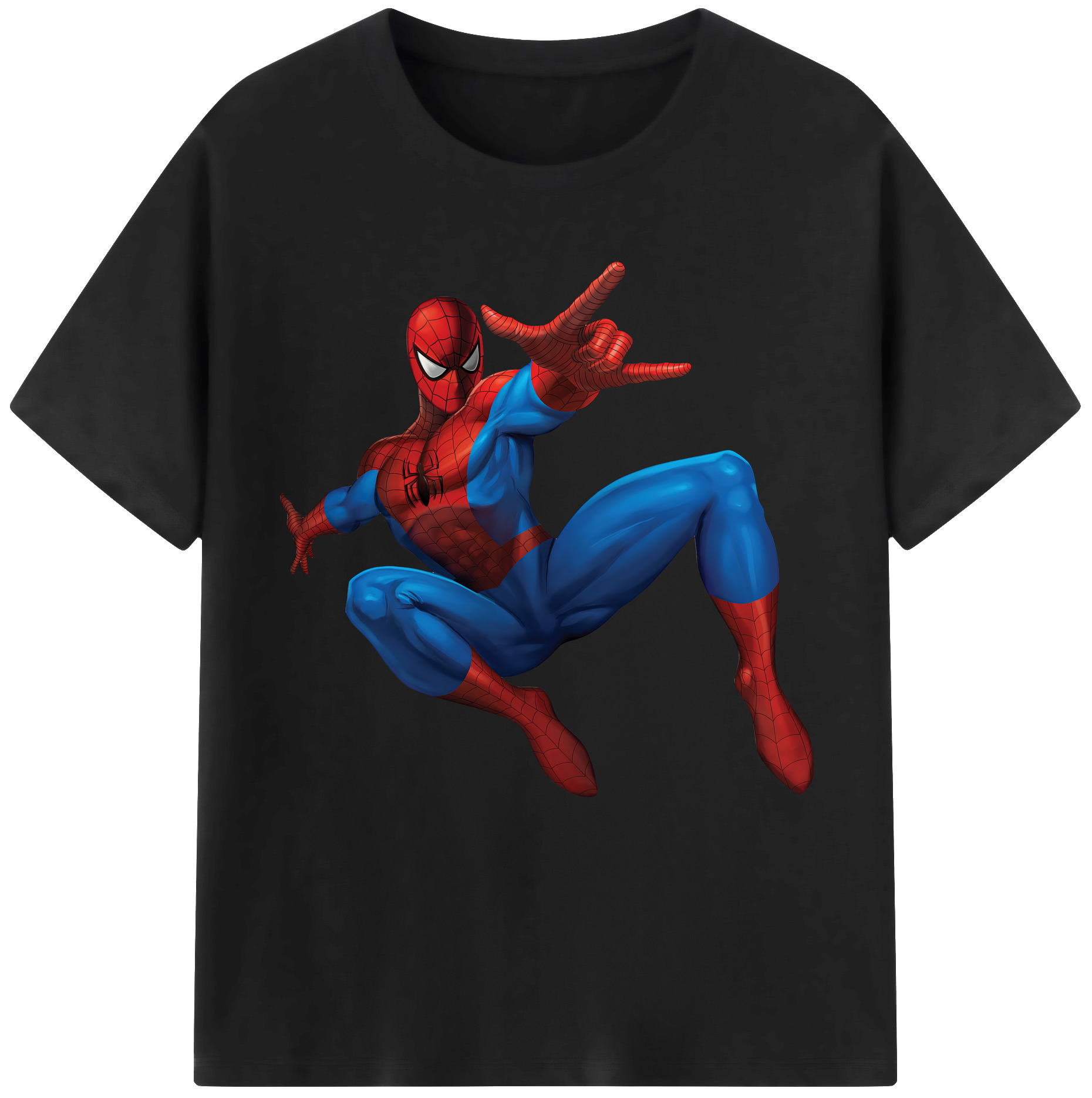 （画像用） Spider Man スパイダーマン レディースカジュアルプリントTシャツ（綿100％）