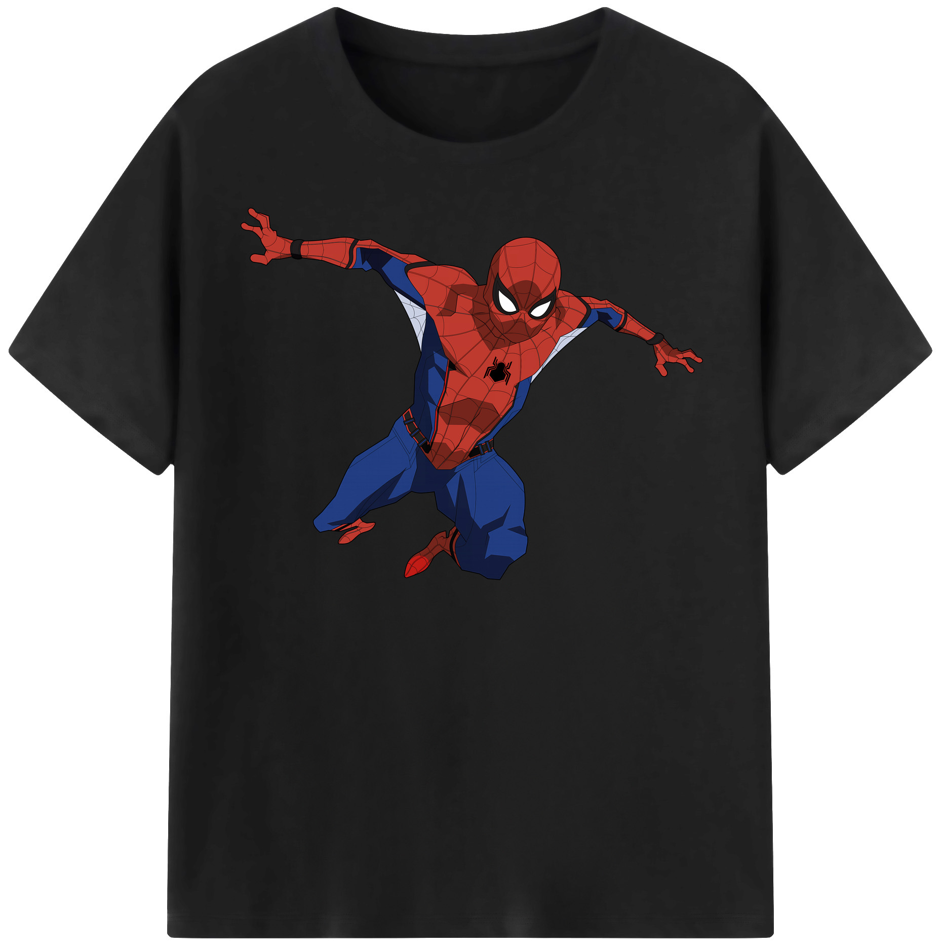 （画像用） Spider Man スパイダーマン レディースカジュアルプリントTシャツ（綿100％）