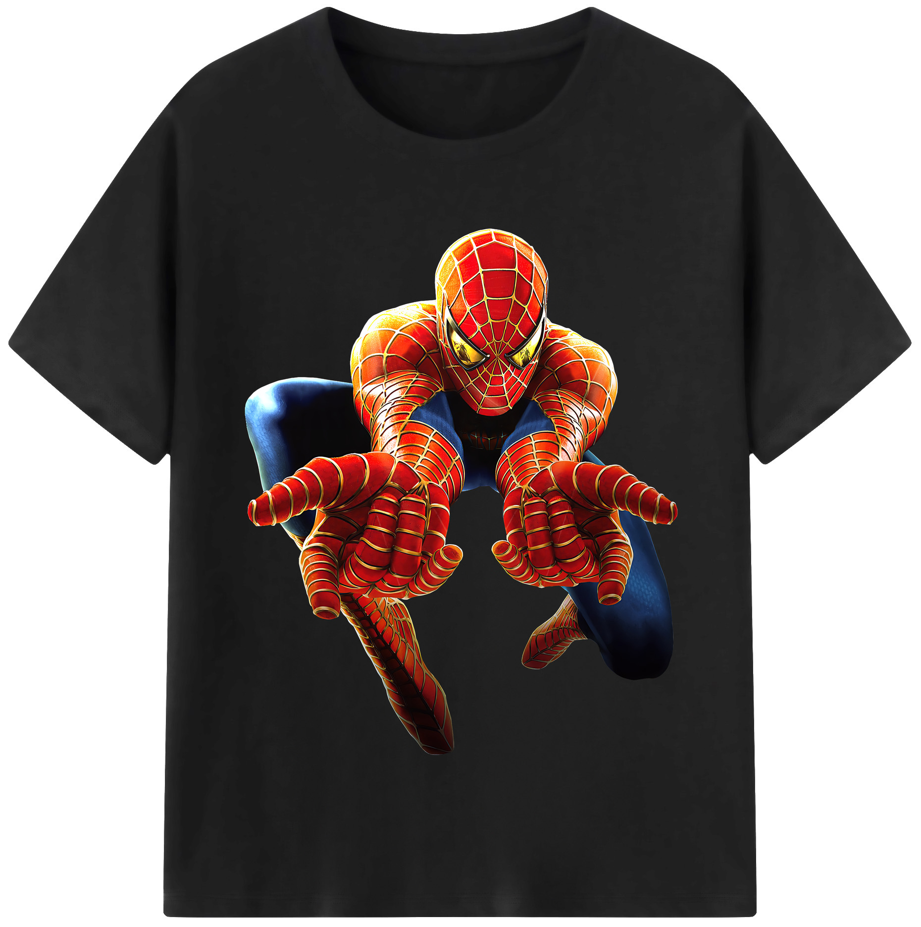 （画像用） Spider Man スパイダーマン レディースカジュアルプリントTシャツ（綿100％）
