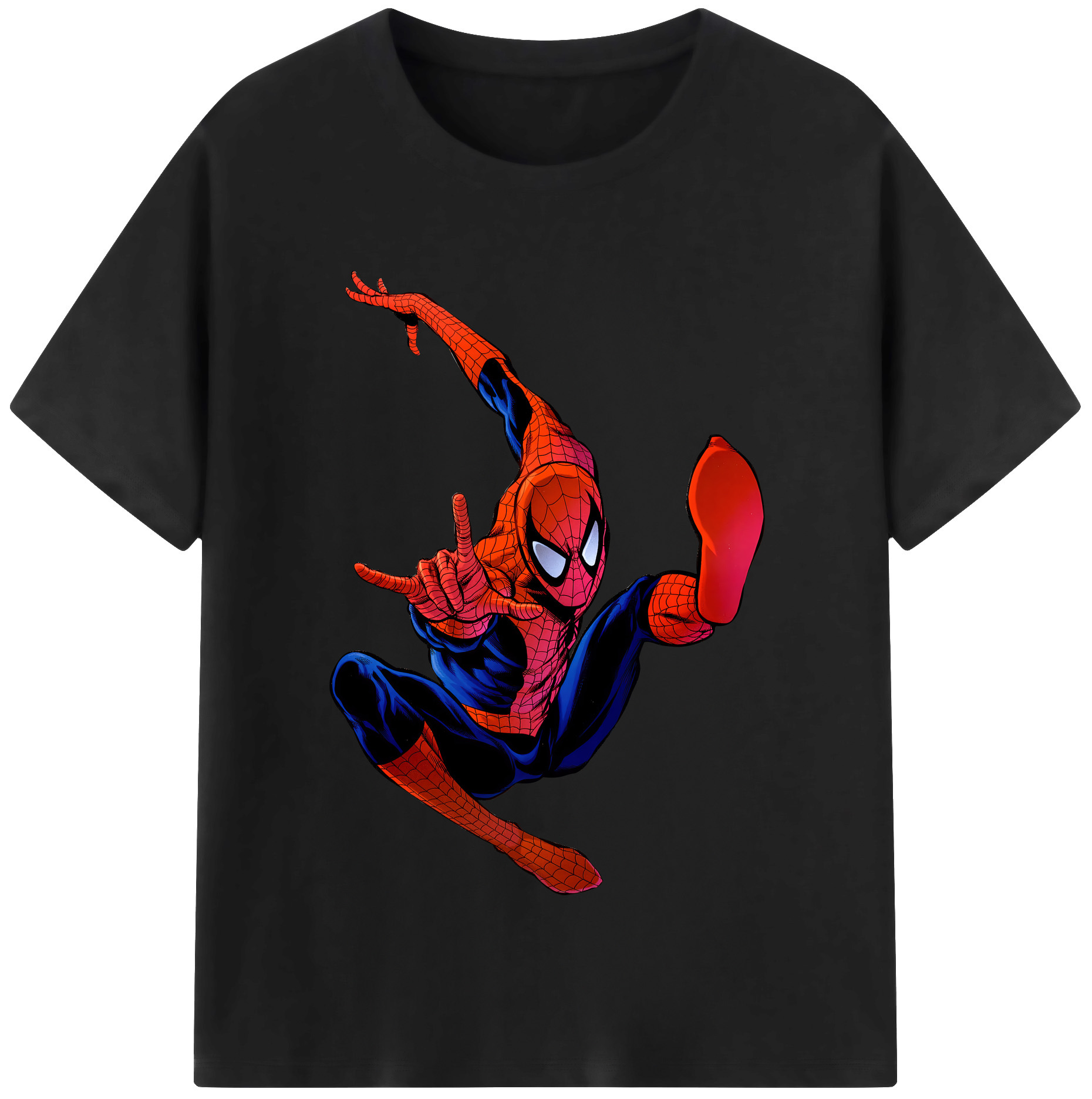（画像用） Spider Man スパイダーマン レディースカジュアルプリントTシャツ（綿100％）