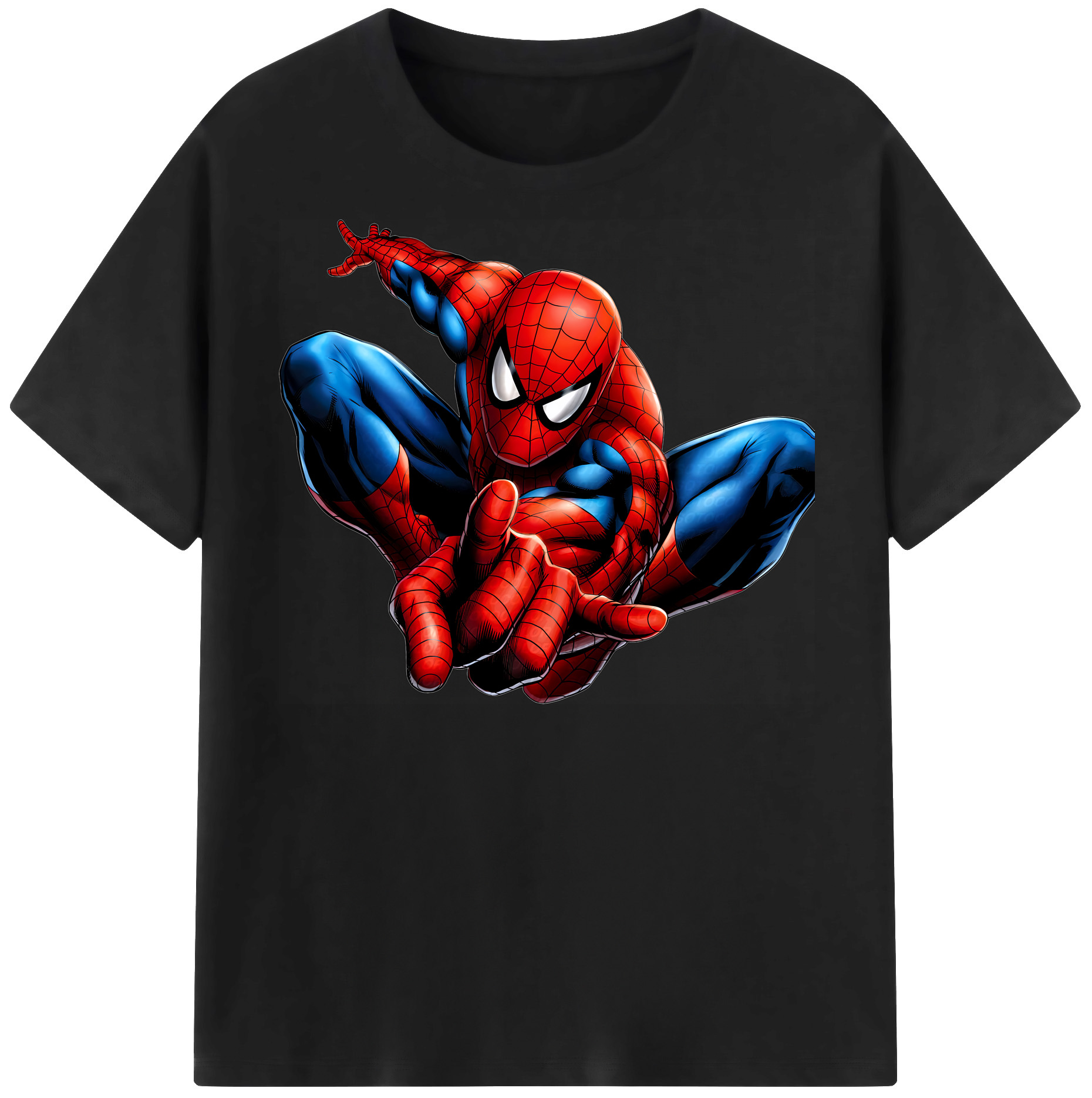 （画像用） Spider Man スパイダーマン レディースカジュアルプリントTシャツ（綿100％）