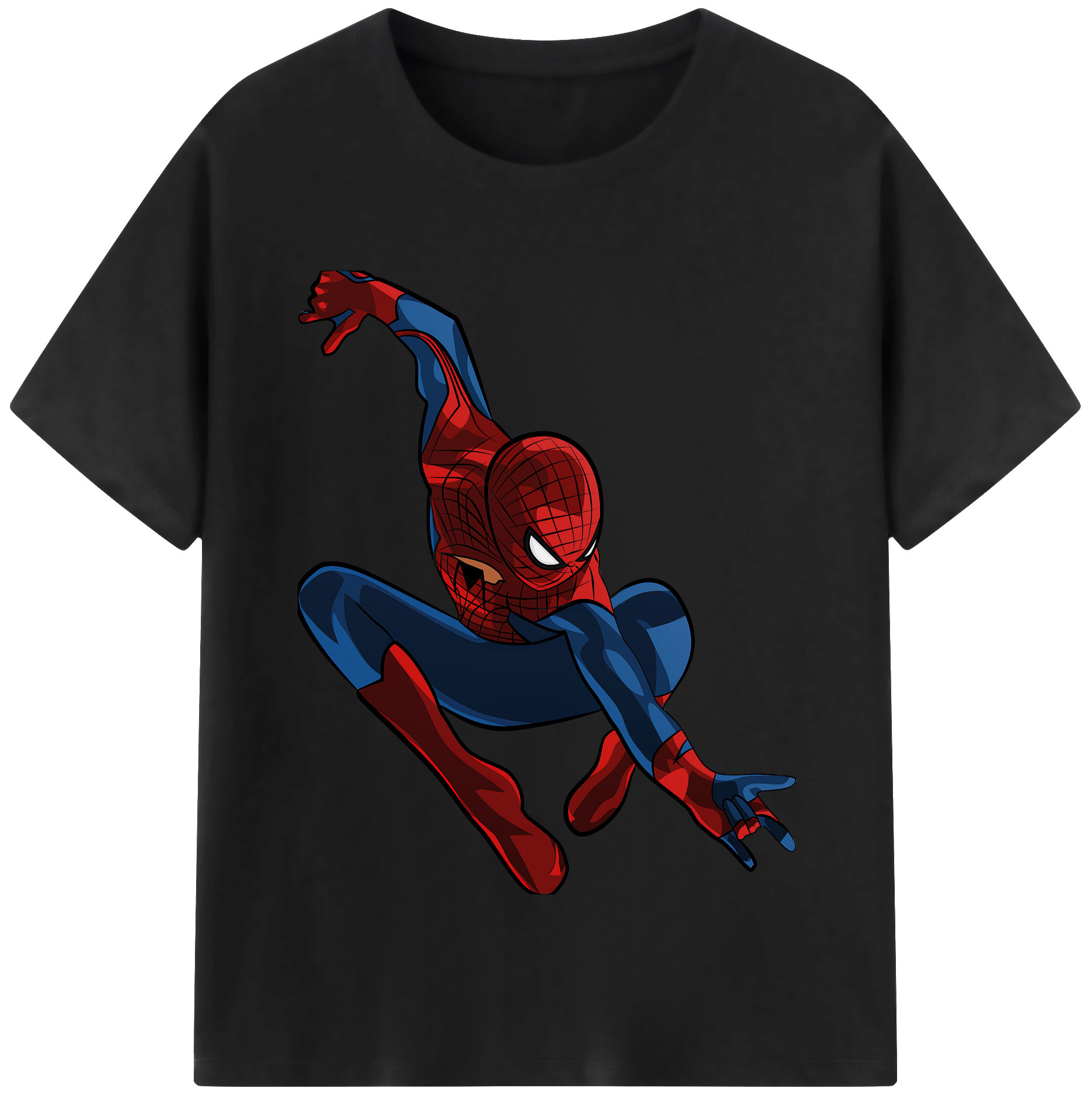（画像用） Spider Man スパイダーマン レディースカジュアルプリントTシャツ（綿100％）