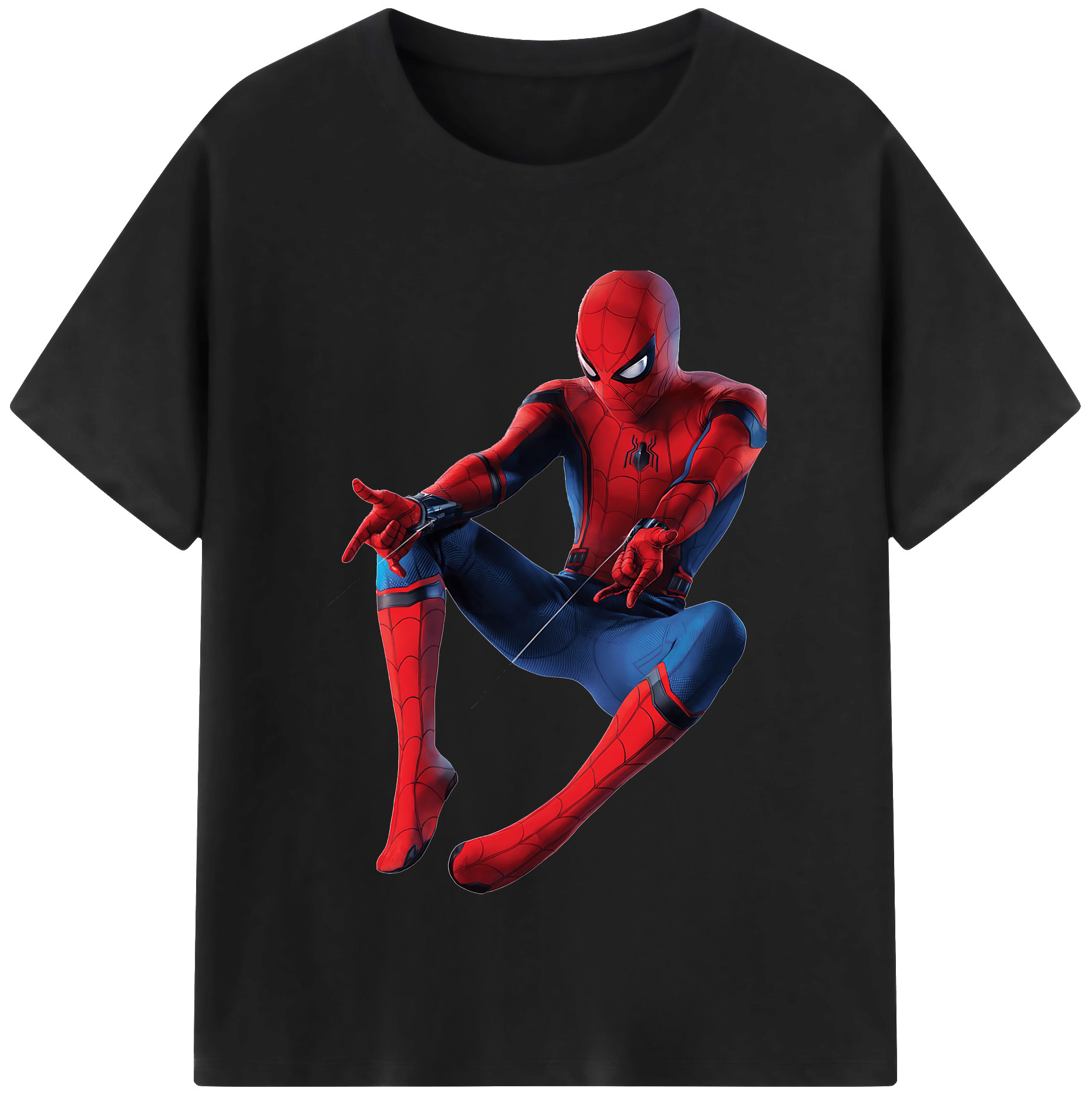 （画像用） Spider Man スパイダーマン レディースカジュアルプリントTシャツ（綿100％）