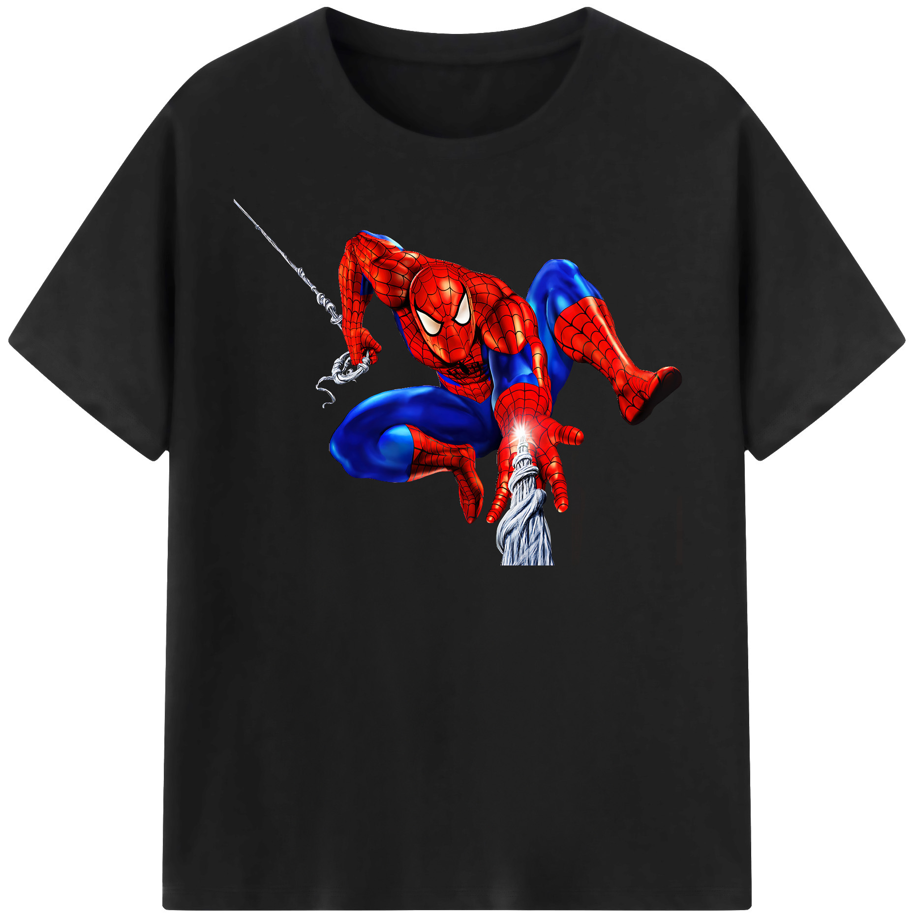 （画像用） Spider Man スパイダーマン レディースカジュアルプリントTシャツ（綿100％）