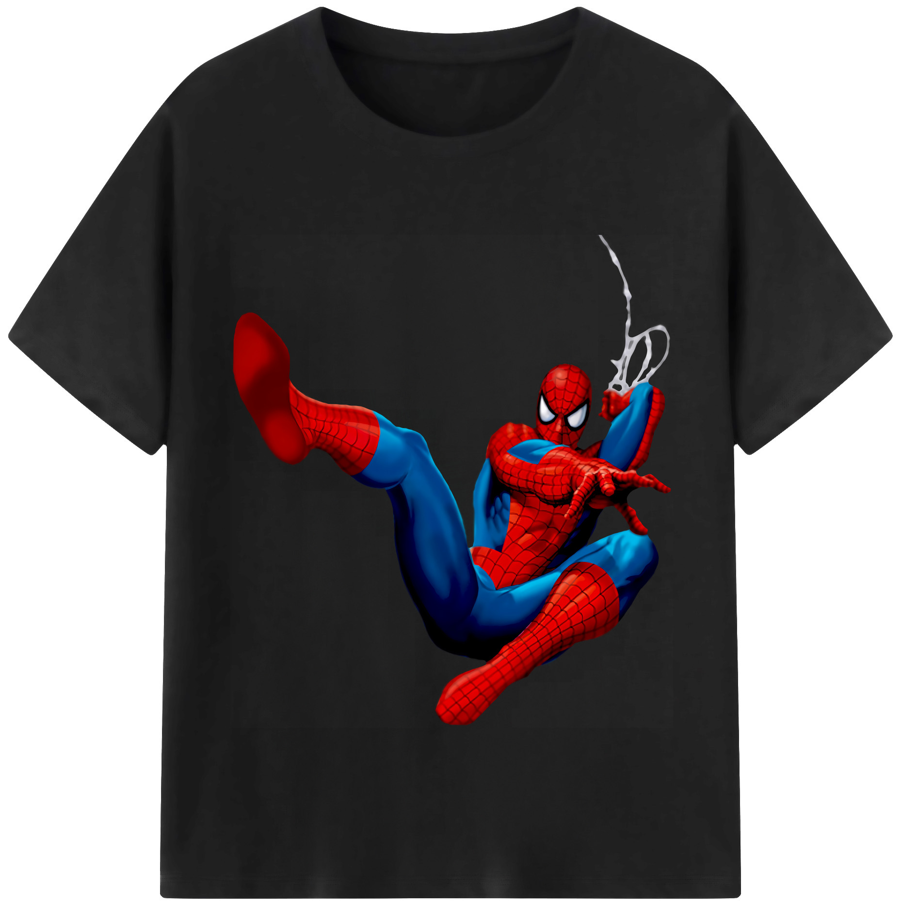 （画像用） Spider Man スパイダーマン レディースカジュアルプリントTシャツ（綿100％）