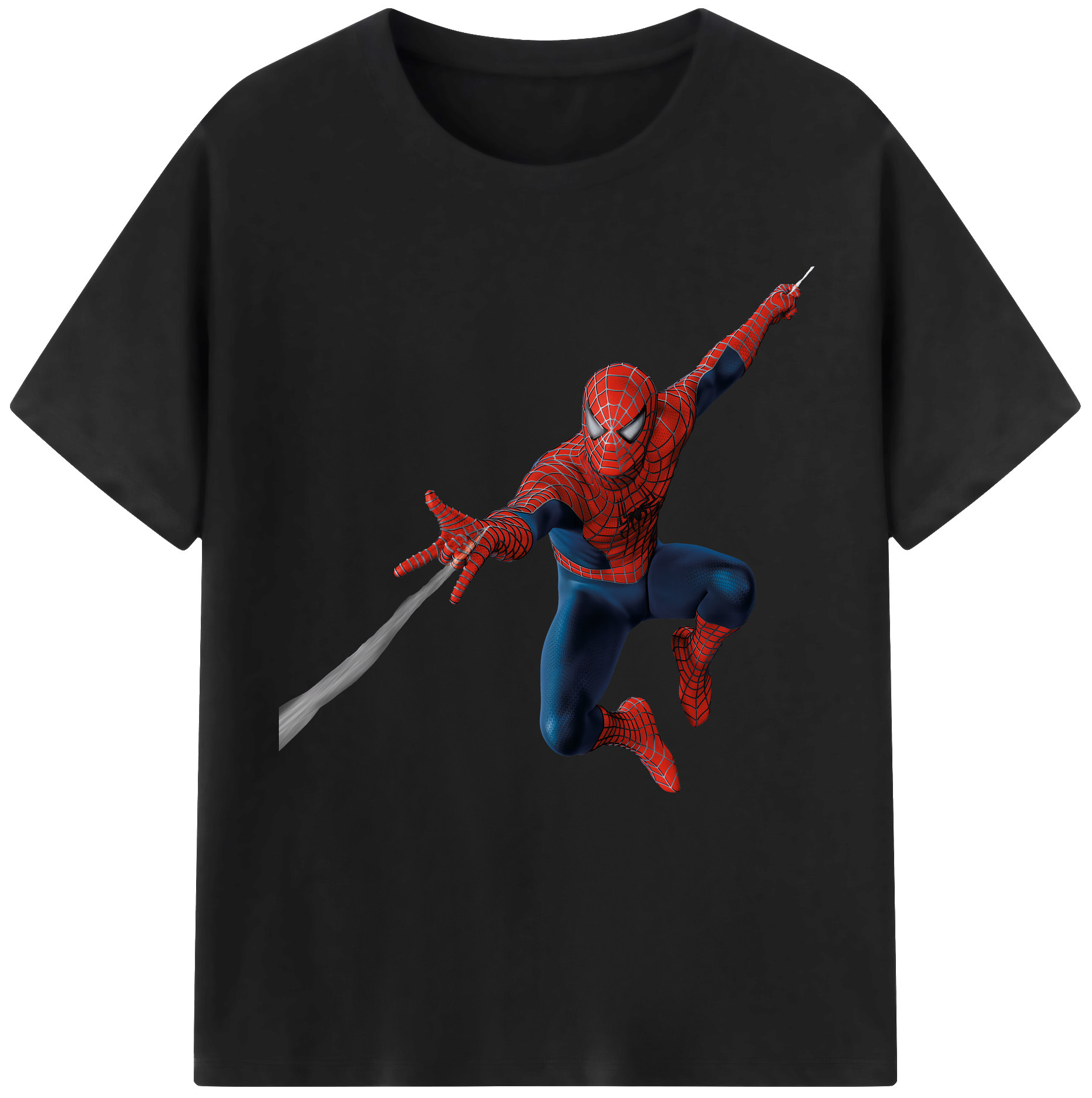 （画像用） Spider Man スパイダーマン レディースカジュアルプリントTシャツ（綿100％）