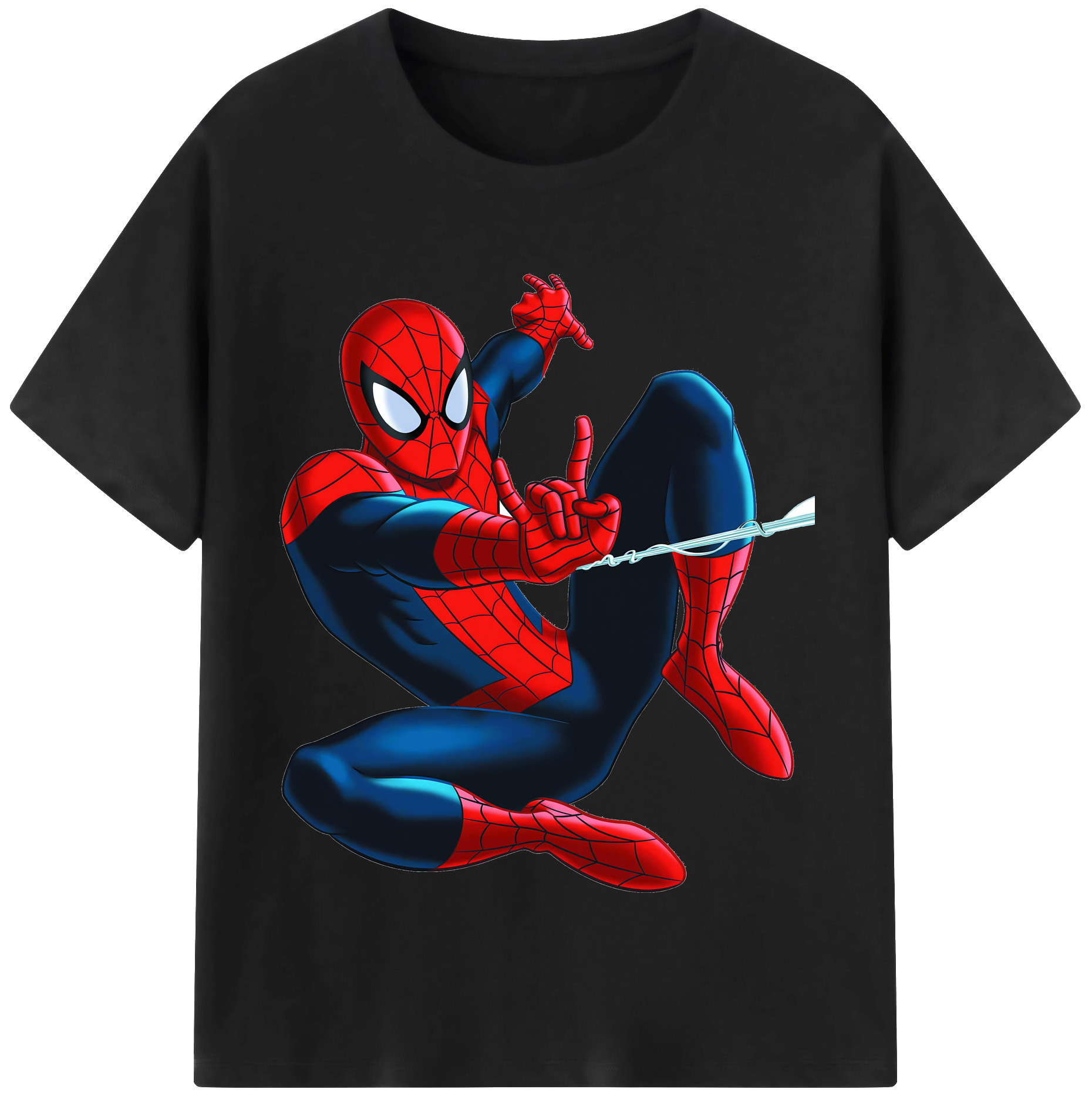 （画像用） Spider Man スパイダーマン レディースカジュアルプリントTシャツ（綿100％）