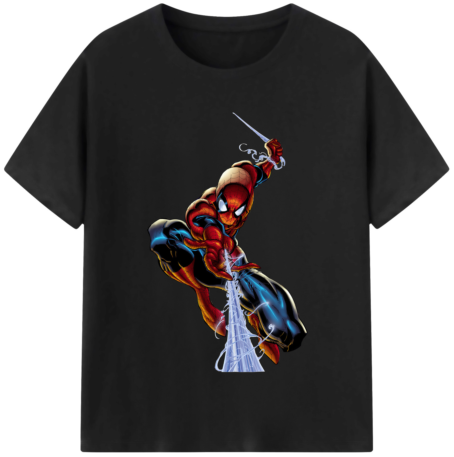 （画像用） Spider Man スパイダーマン レディースカジュアルプリントTシャツ（綿100％）