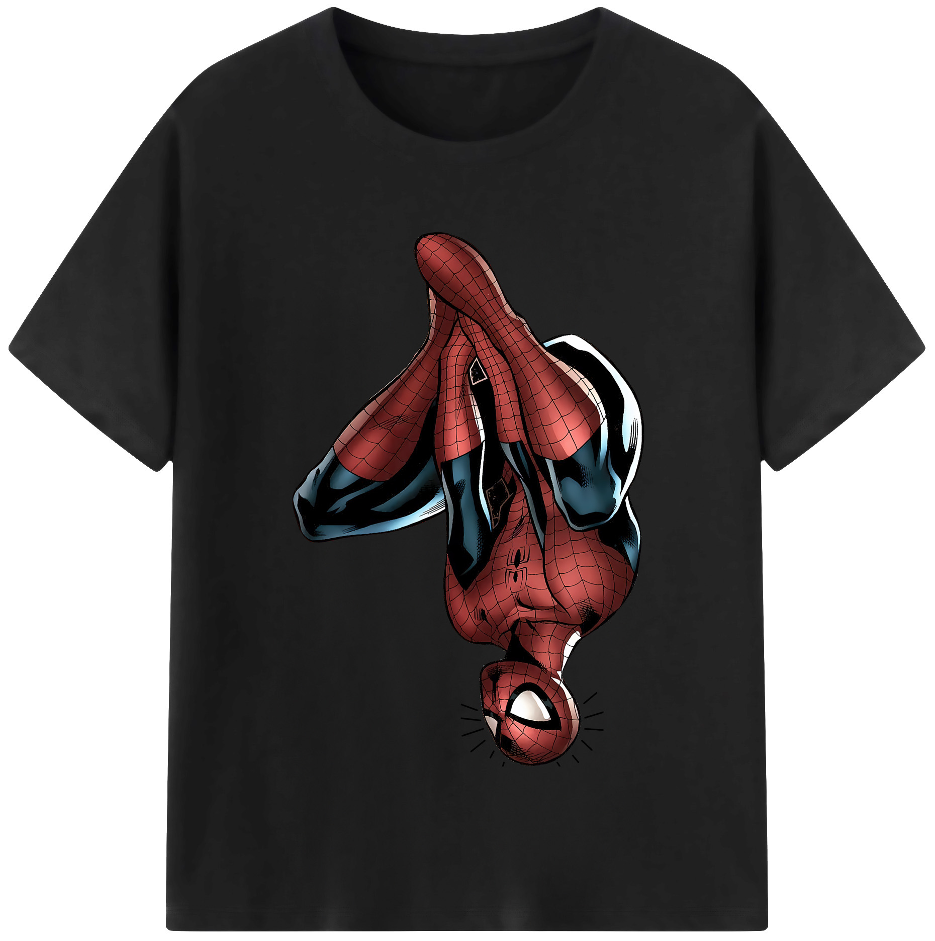 （画像用） Spider Man スパイダーマン レディースカジュアルプリントTシャツ（綿100％）