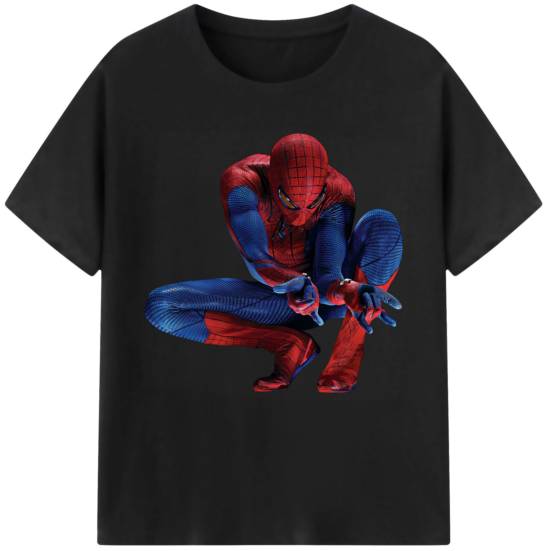（画像用） Spider Man スパイダーマン レディースカジュアルプリントTシャツ（綿100％）