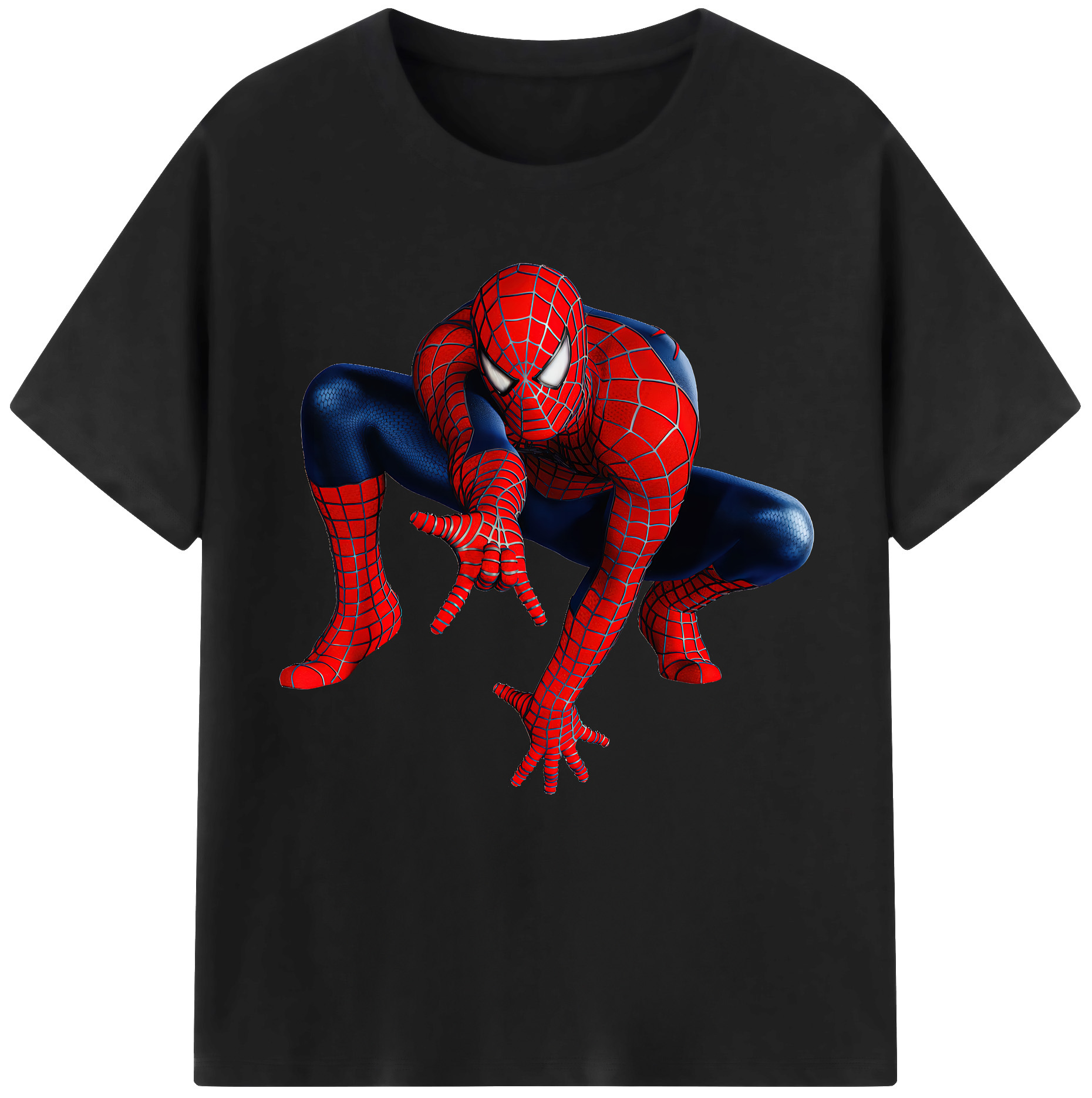 （画像用） Spider Man スパイダーマン レディースカジュアルプリントTシャツ（綿100％）