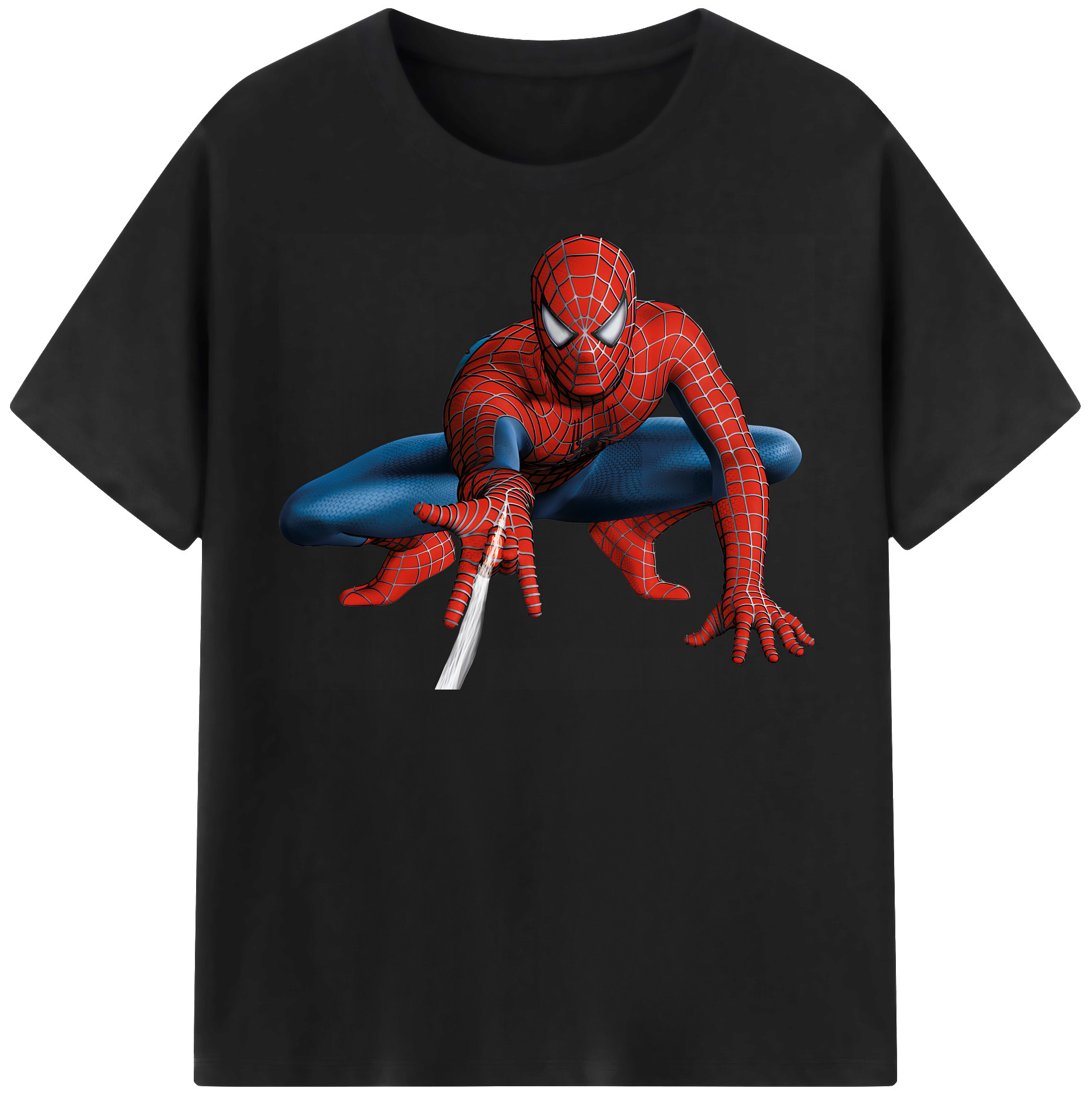 （画像用） Spider Man スパイダーマン レディースカジュアルプリントTシャツ（綿100％）