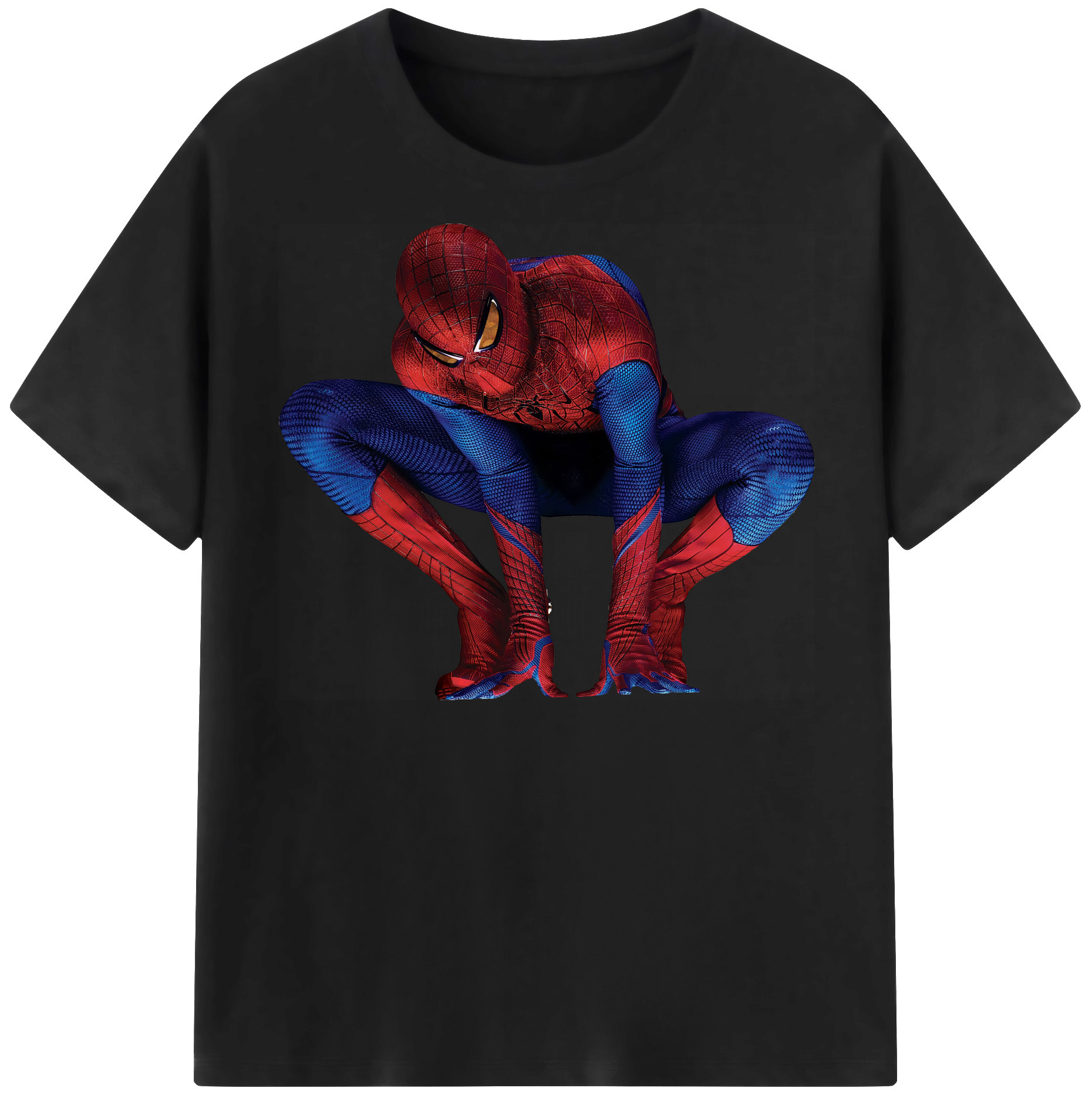 （画像用） Spider Man スパイダーマン レディースカジュアルプリントTシャツ（綿100％）