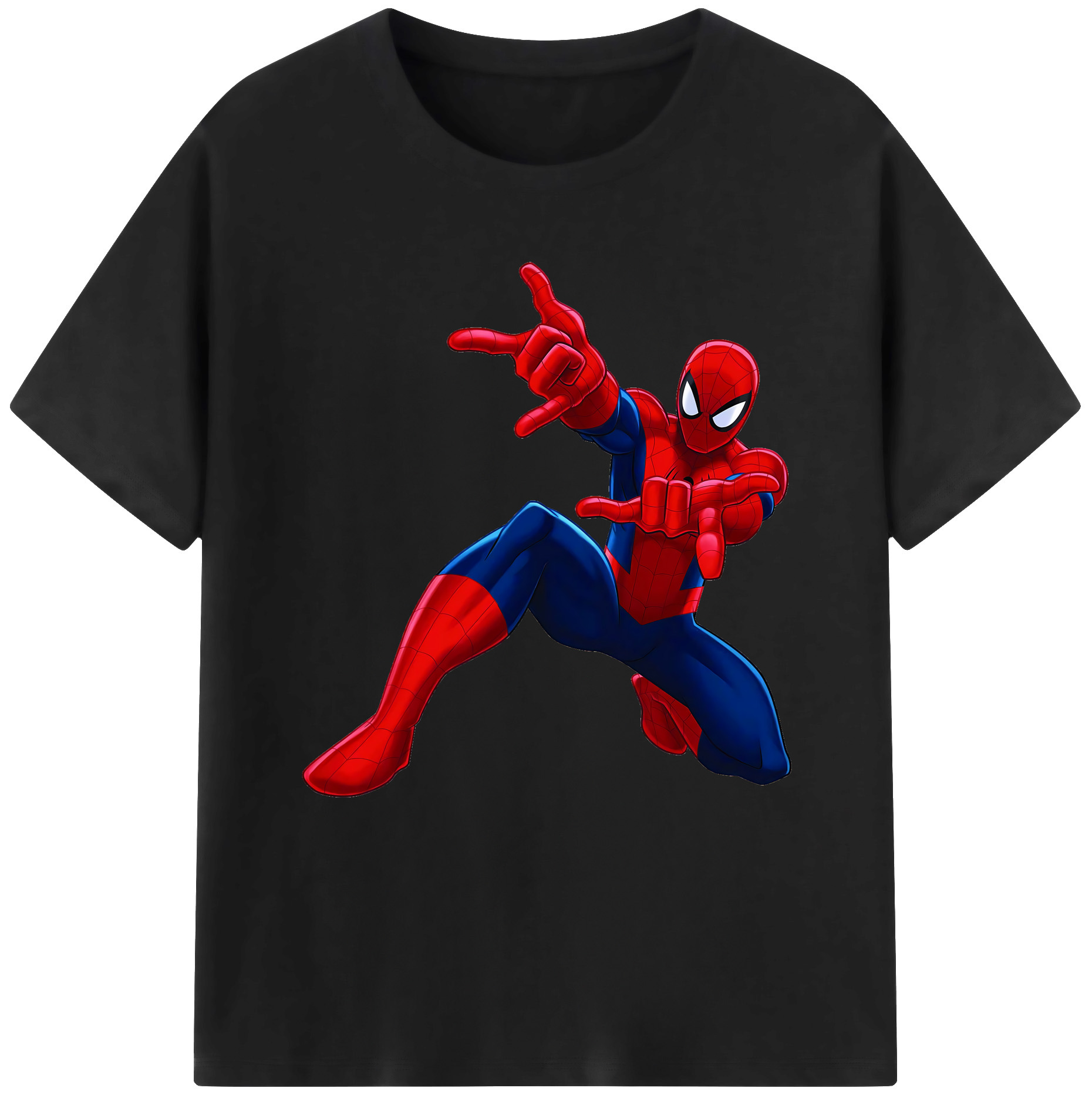 （画像用） Spider Man スパイダーマン レディースカジュアルプリントTシャツ（綿100％）