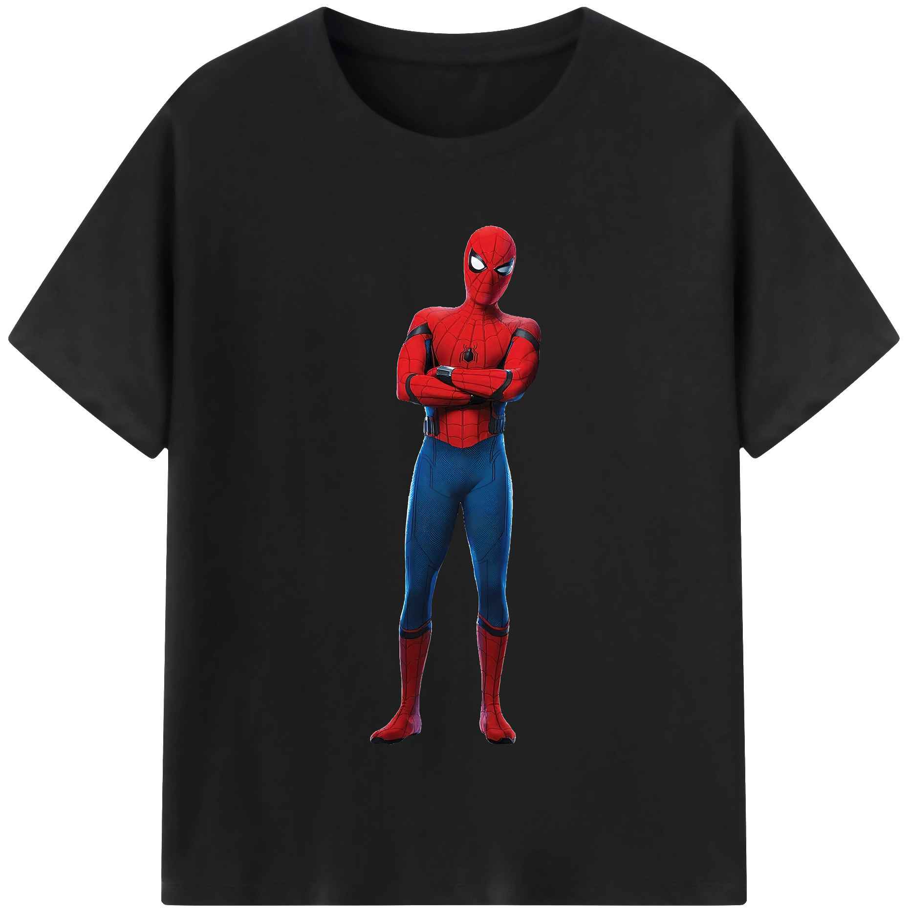（画像用） Spider Man スパイダーマン レディースカジュアルプリントTシャツ（綿100％）